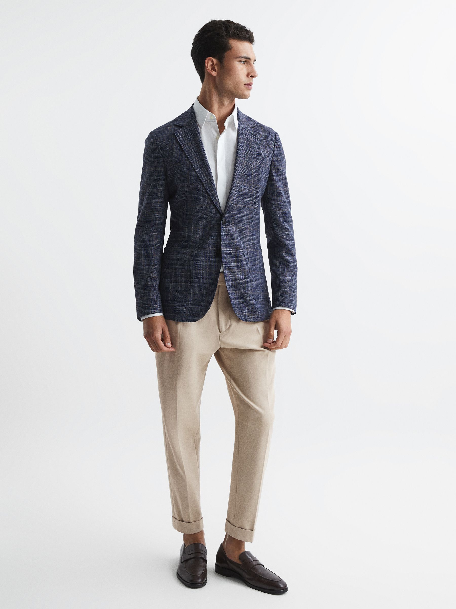 Relaxed Fit Twill Trousers in Stone - Image 3 of 5