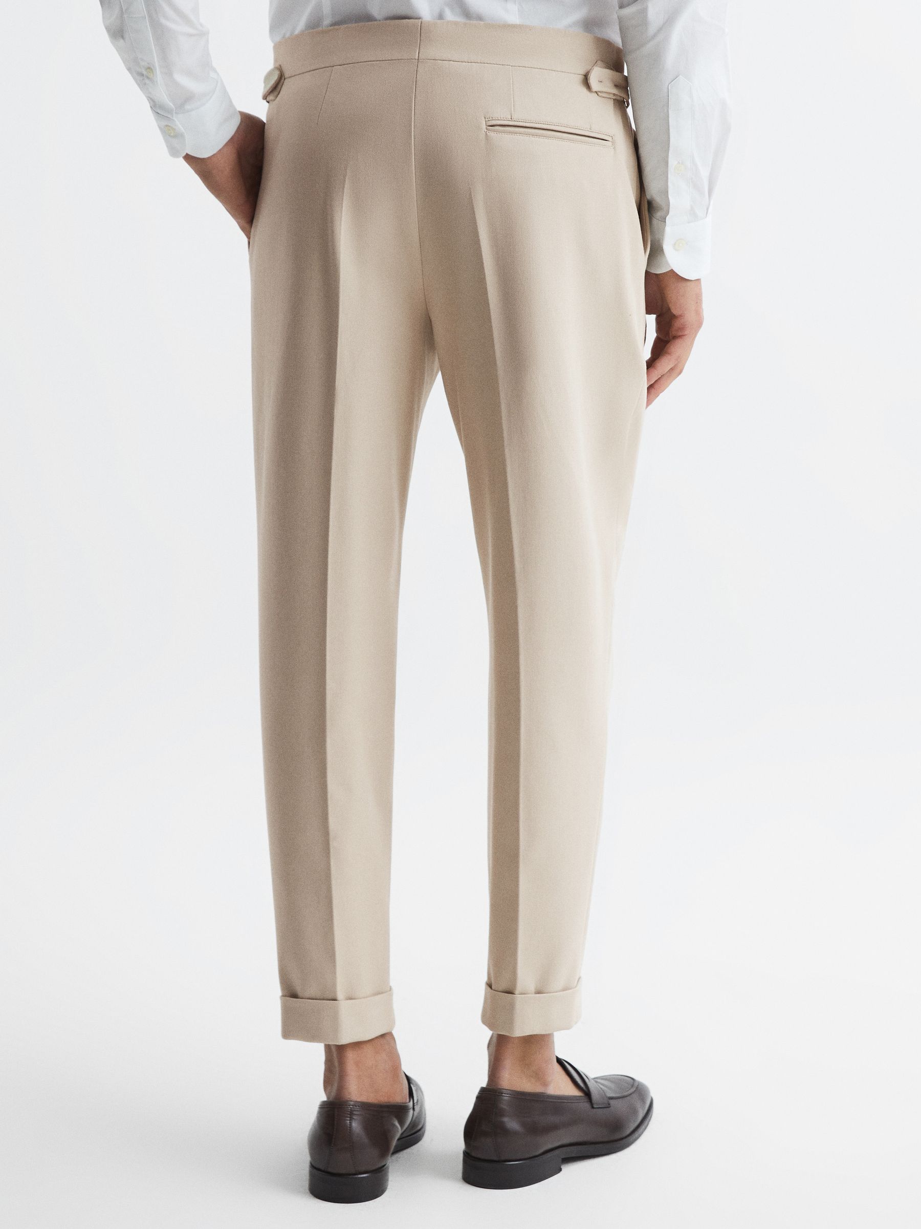 Relaxed Fit Twill Trousers in Stone - Image 5 of 5
