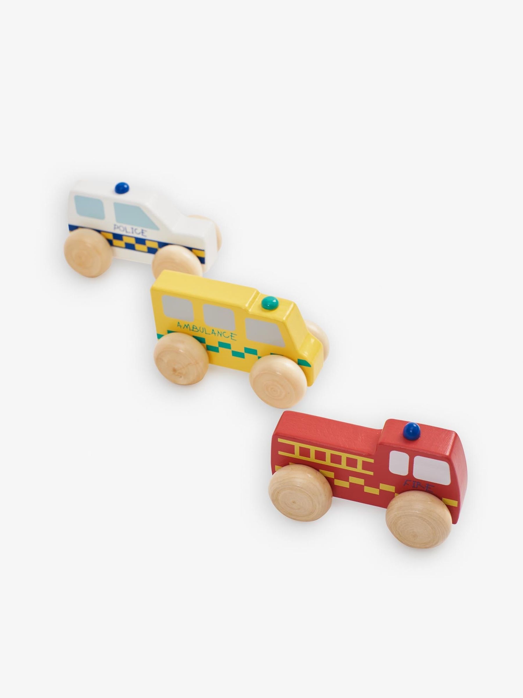 Wooden Emergency Vehicles Set - Image 1 of 9