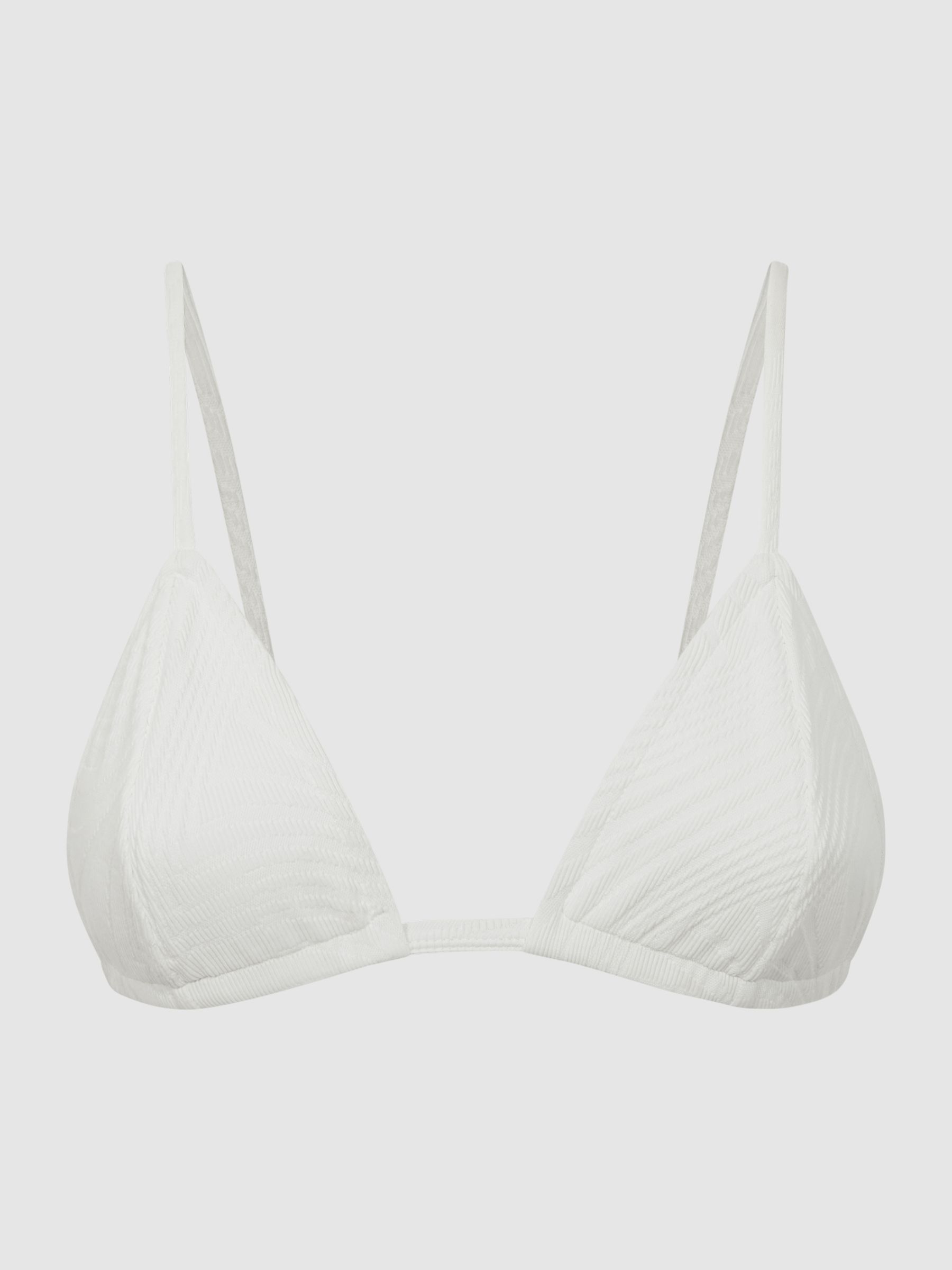 Fella Swim Julian FELLA Triangle Bikini Top in Off White - Image 2 of 4