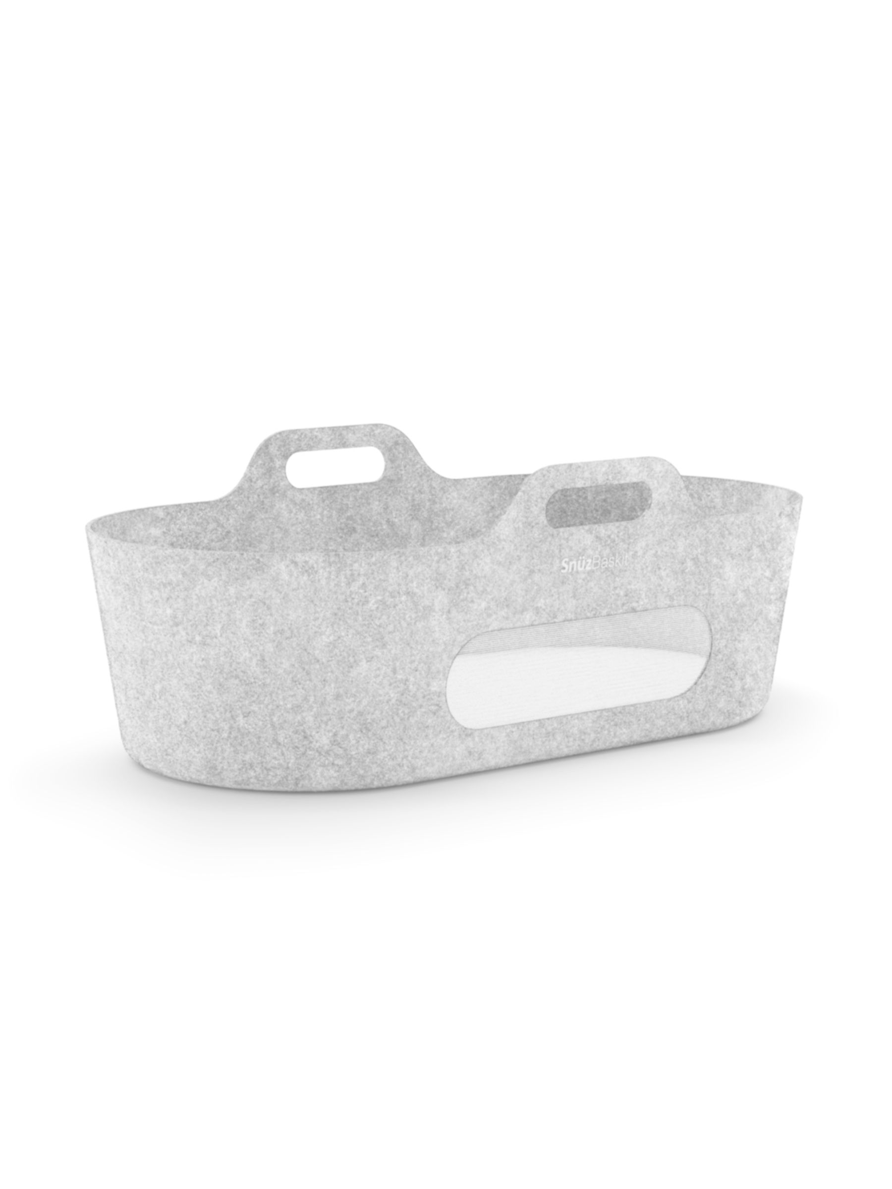 Snuz Light Grey/Natural SnuzBaskit Moses Basket & Stand Set - Image 3 of 6