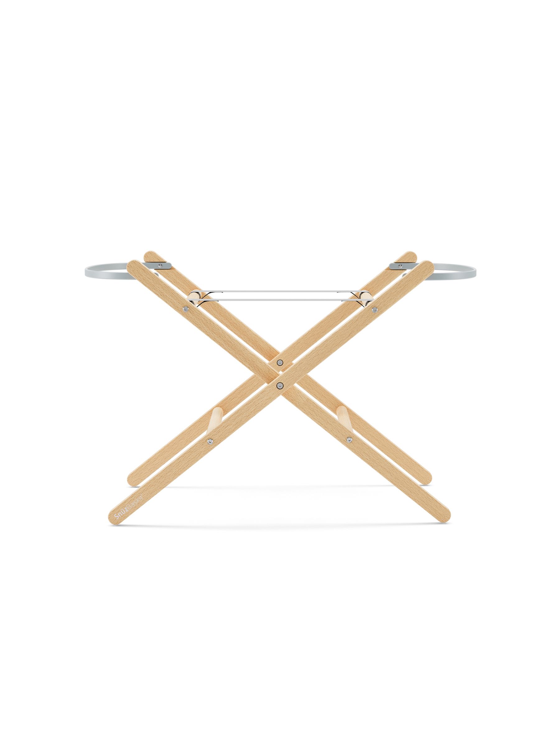 Snuz Light Grey/Natural SnuzBaskit Moses Basket & Stand Set - Image 4 of 6