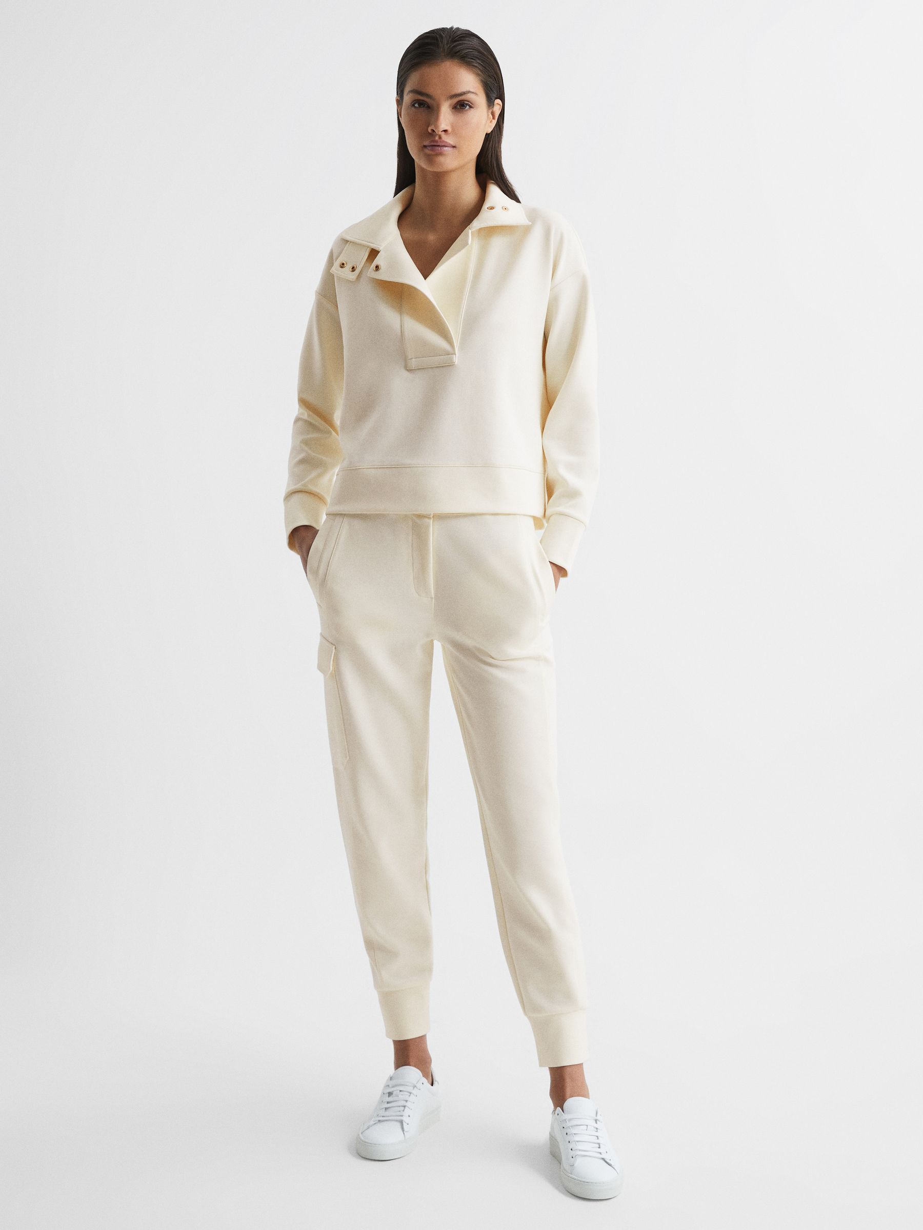 Technical Joggers in Cream - Image 6 of 7