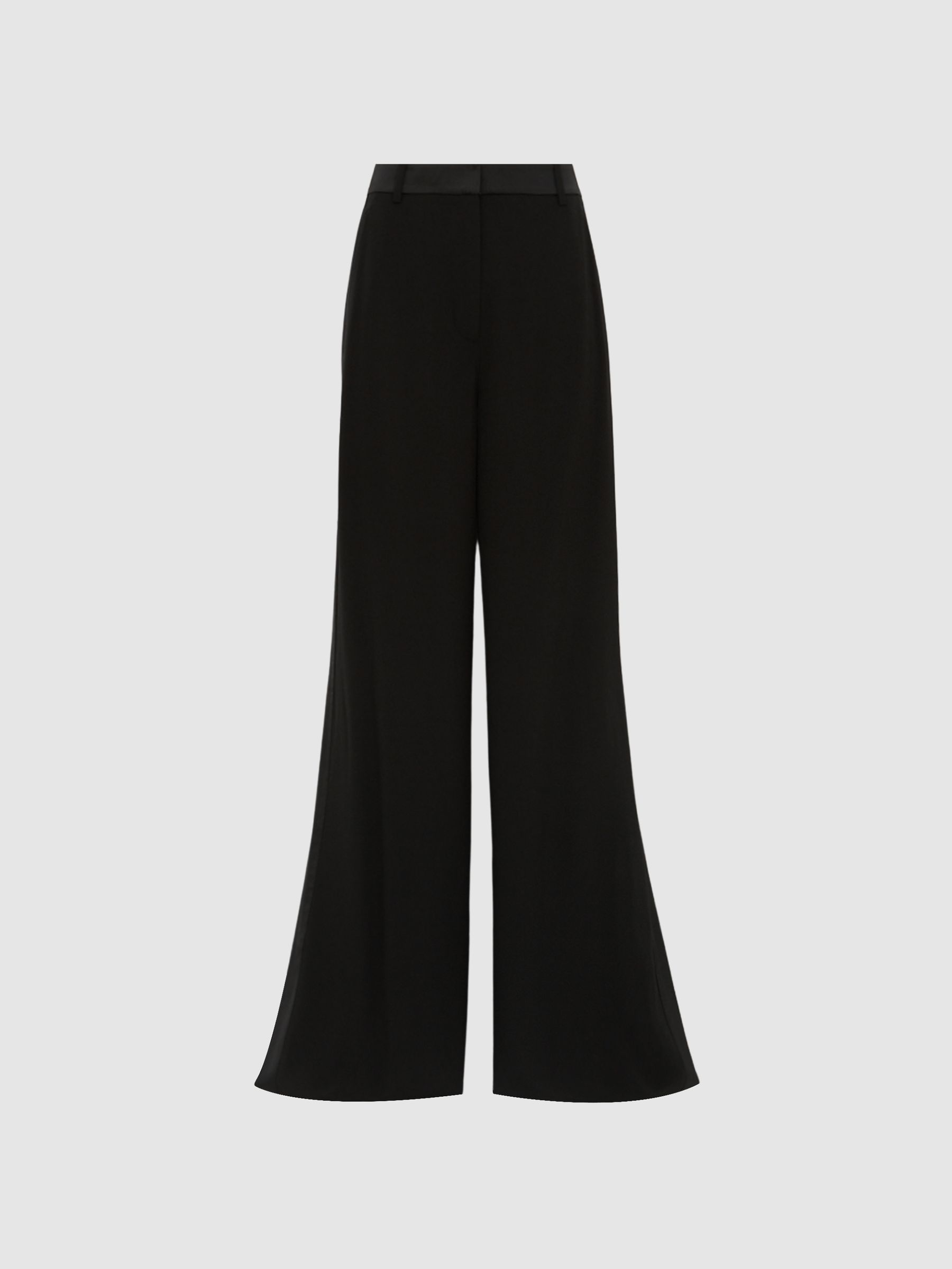 Extreme Split Wide Leg Trousers in Black - Image 2 of 6