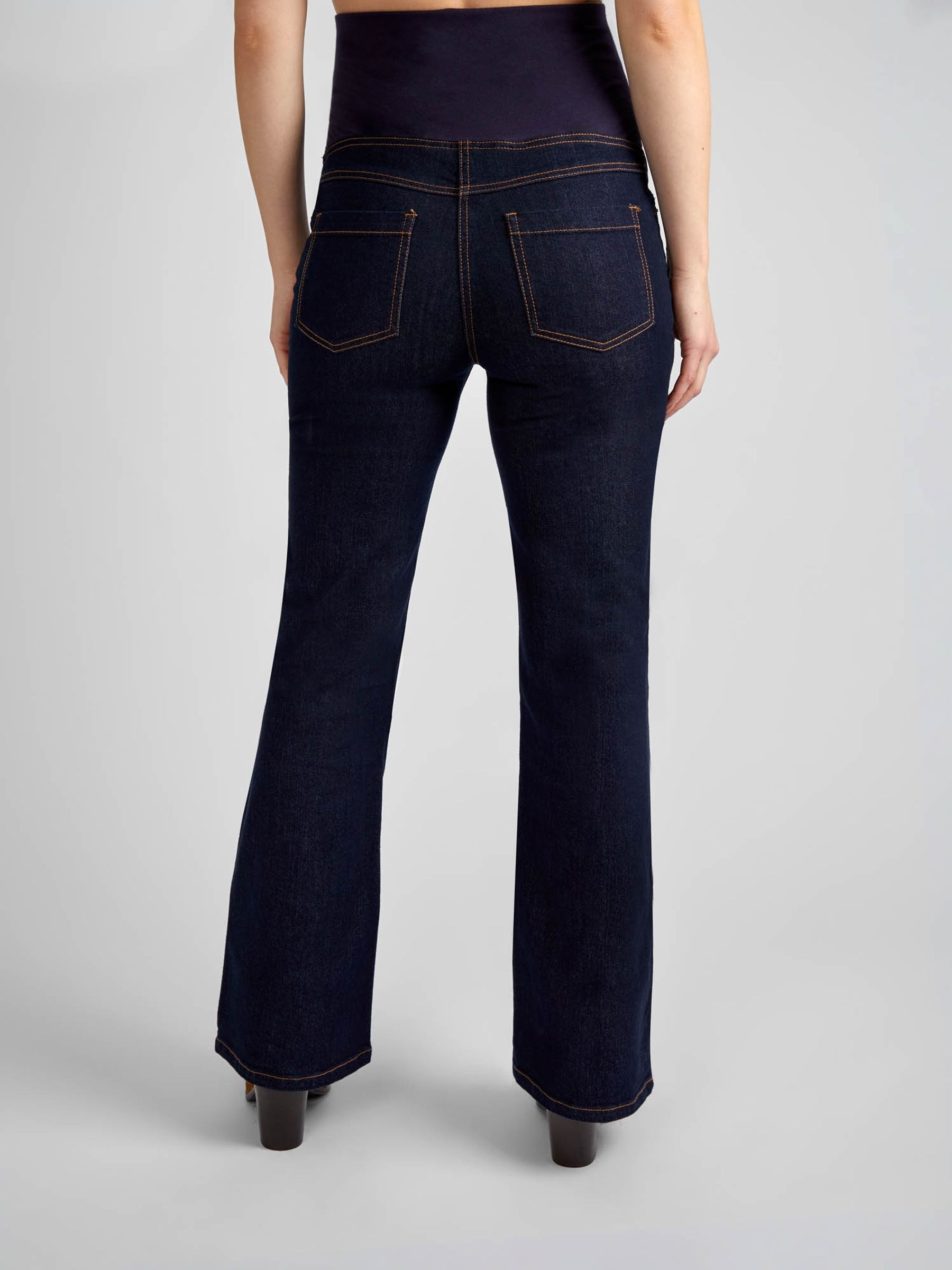 Dark Wash Blue Bootcut Maternity Denim Jeans - Image 2 of 4