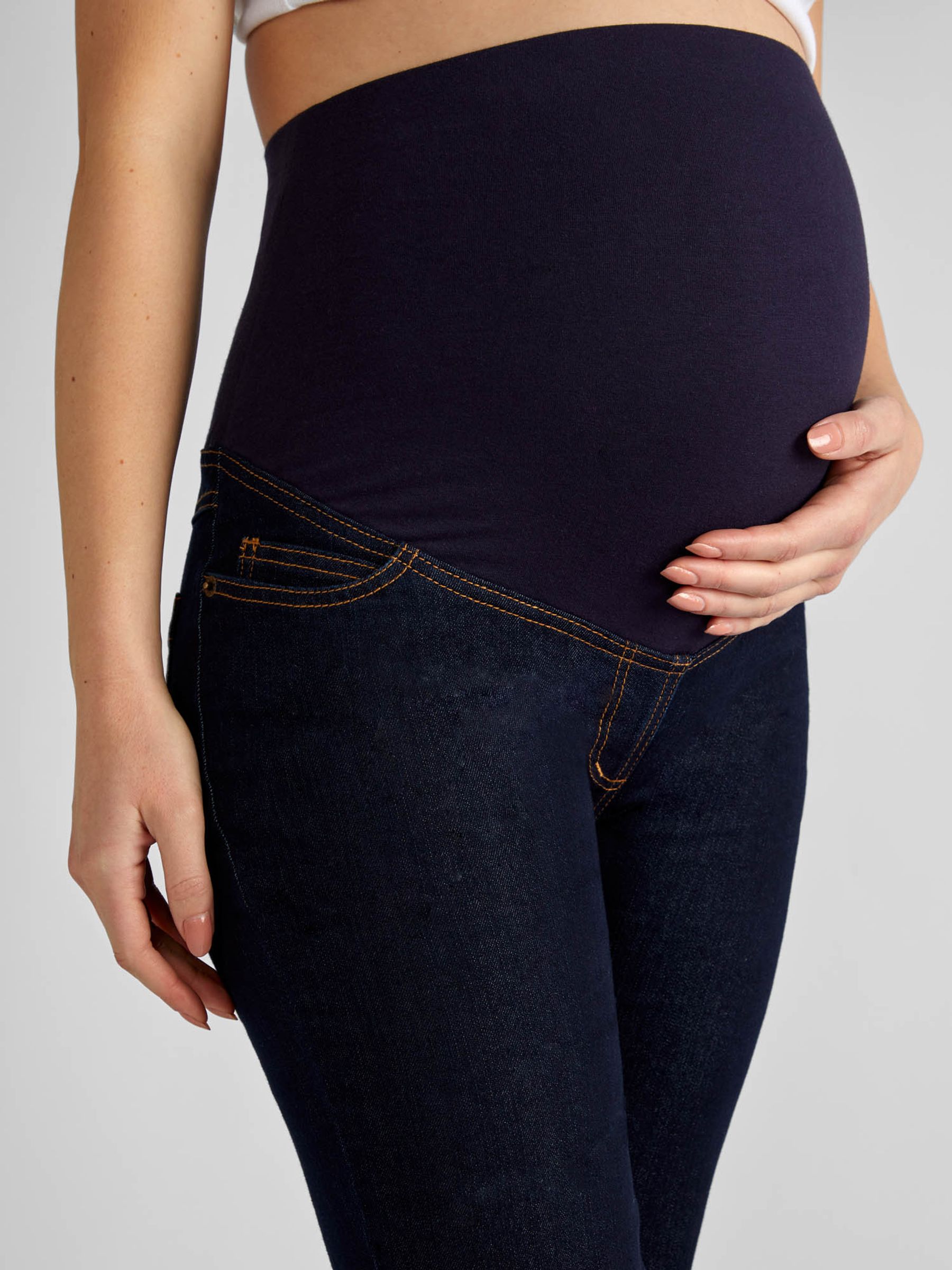 Dark Wash Blue Bootcut Maternity Denim Jeans - Image 4 of 4