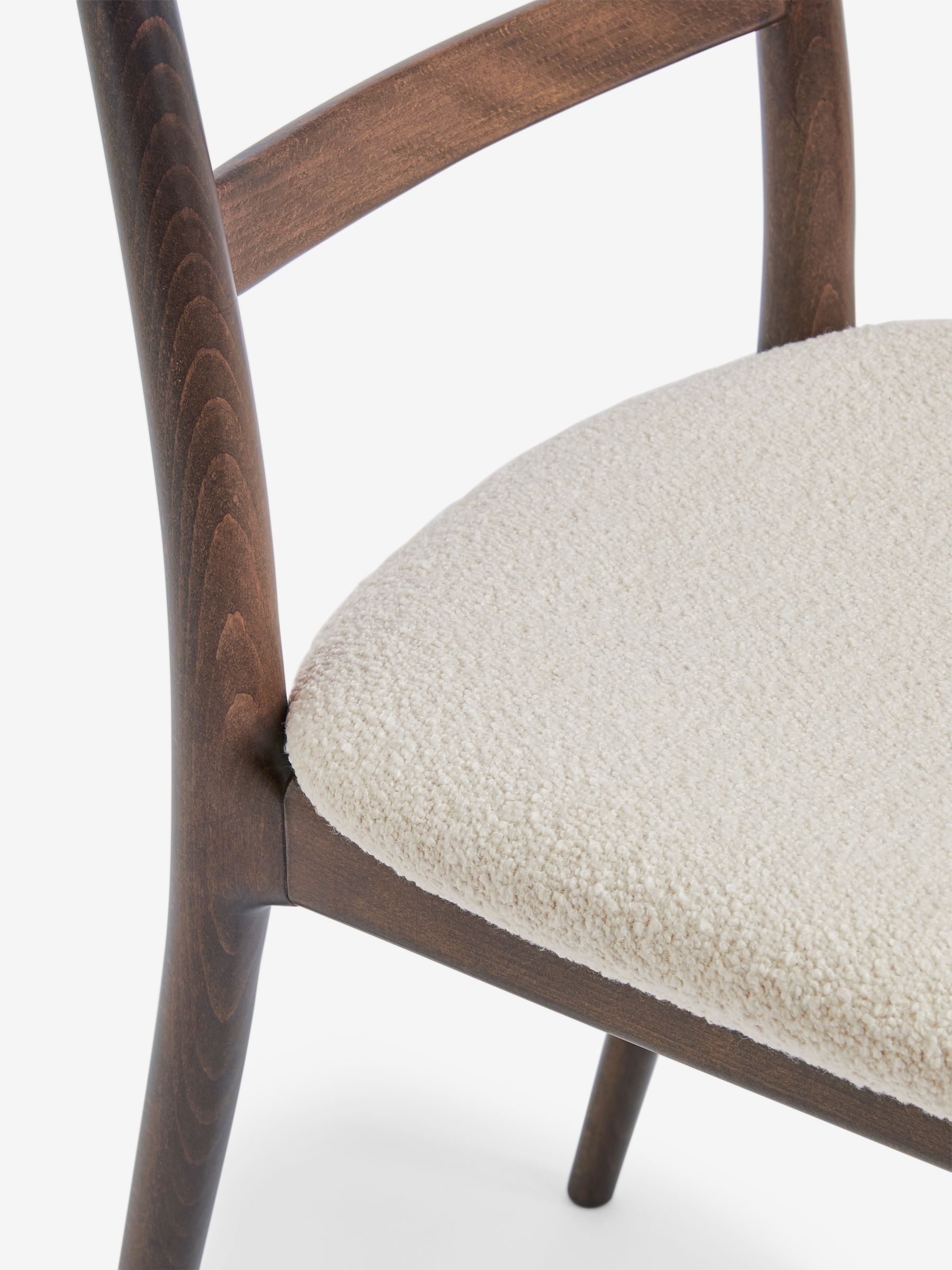 Jasper Conran London Set of 2 Chenille Natural Highbury Dining Chairs - Image 5 of 6