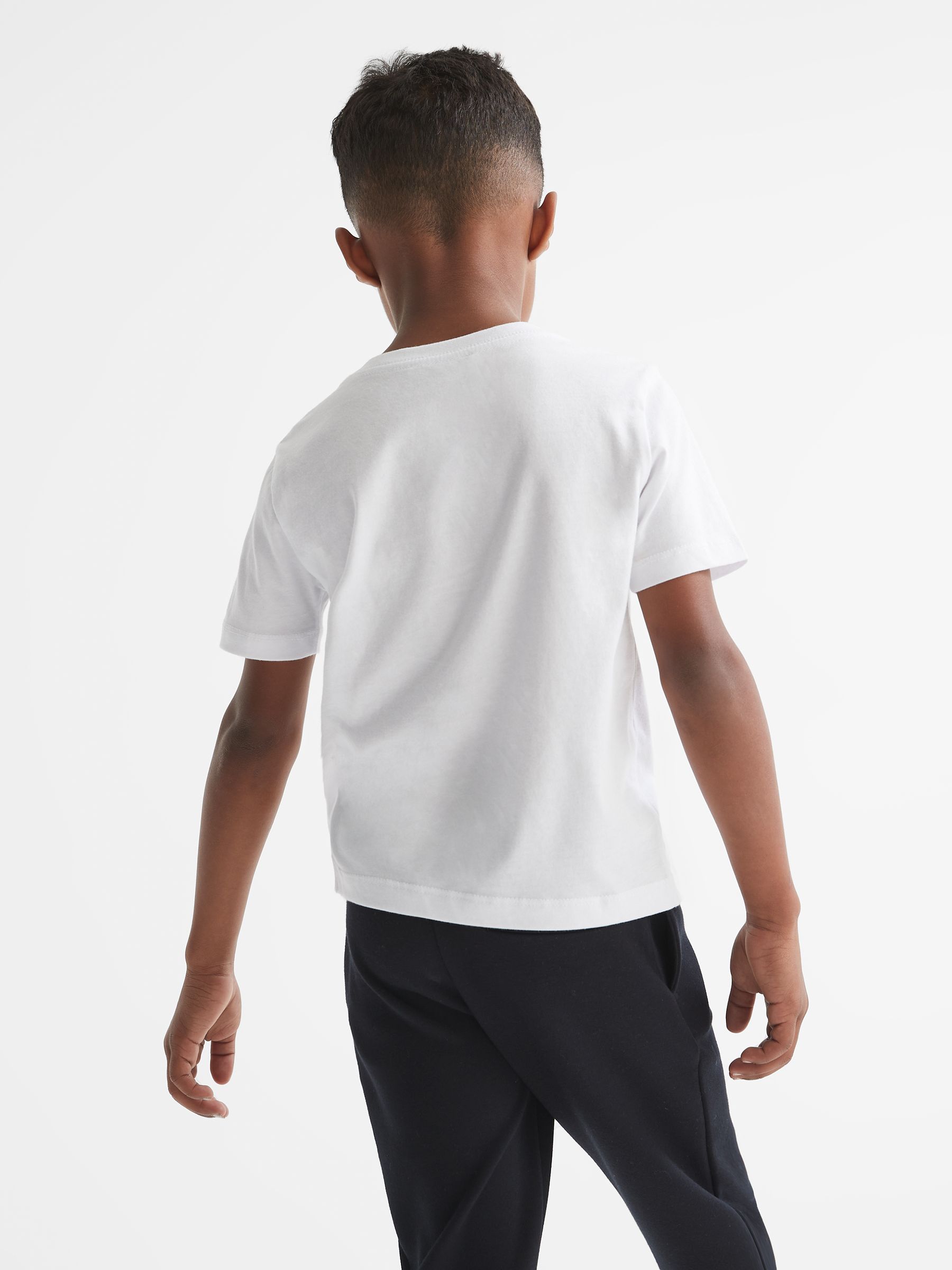 3-9 yrs Crew Neck T-Shirt in White - Image 4 of 7