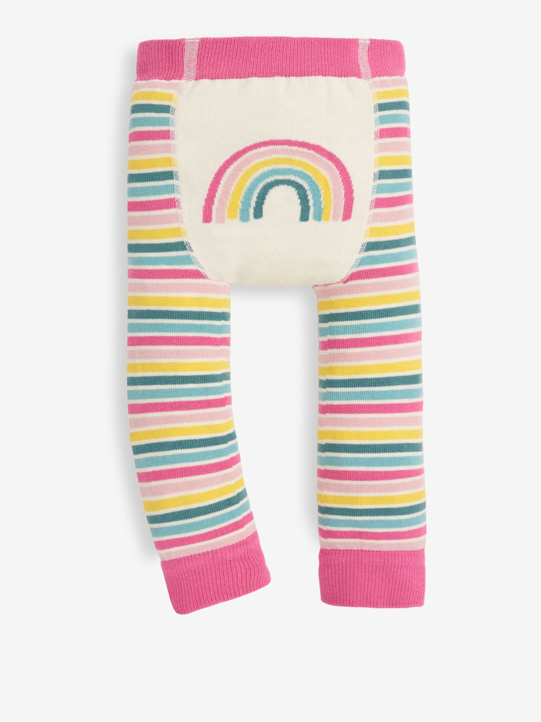 Pink Rainbow Stripe Baby Leggings - Image 1 of 4