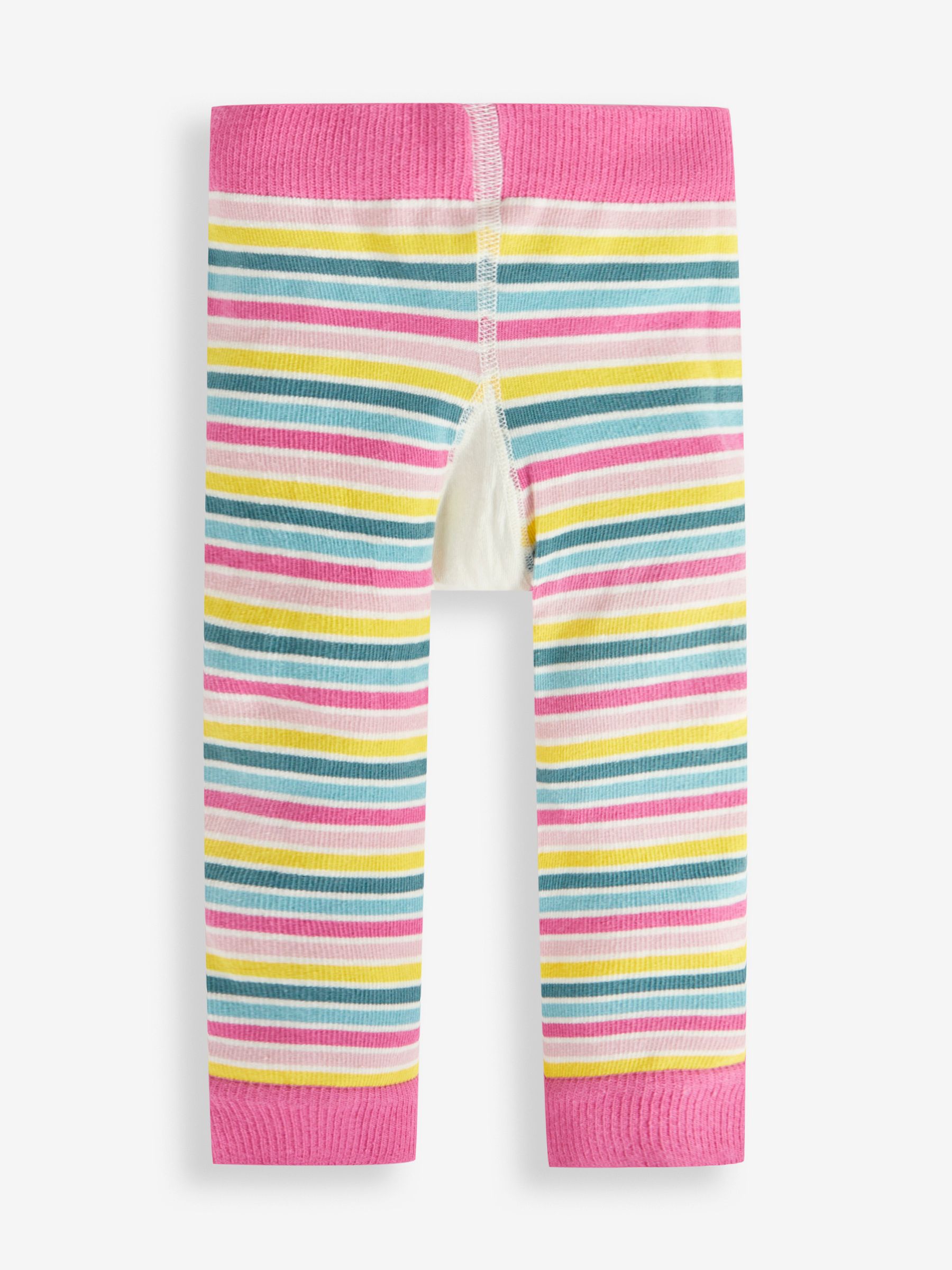Pink Rainbow Stripe Baby Leggings - Image 2 of 4
