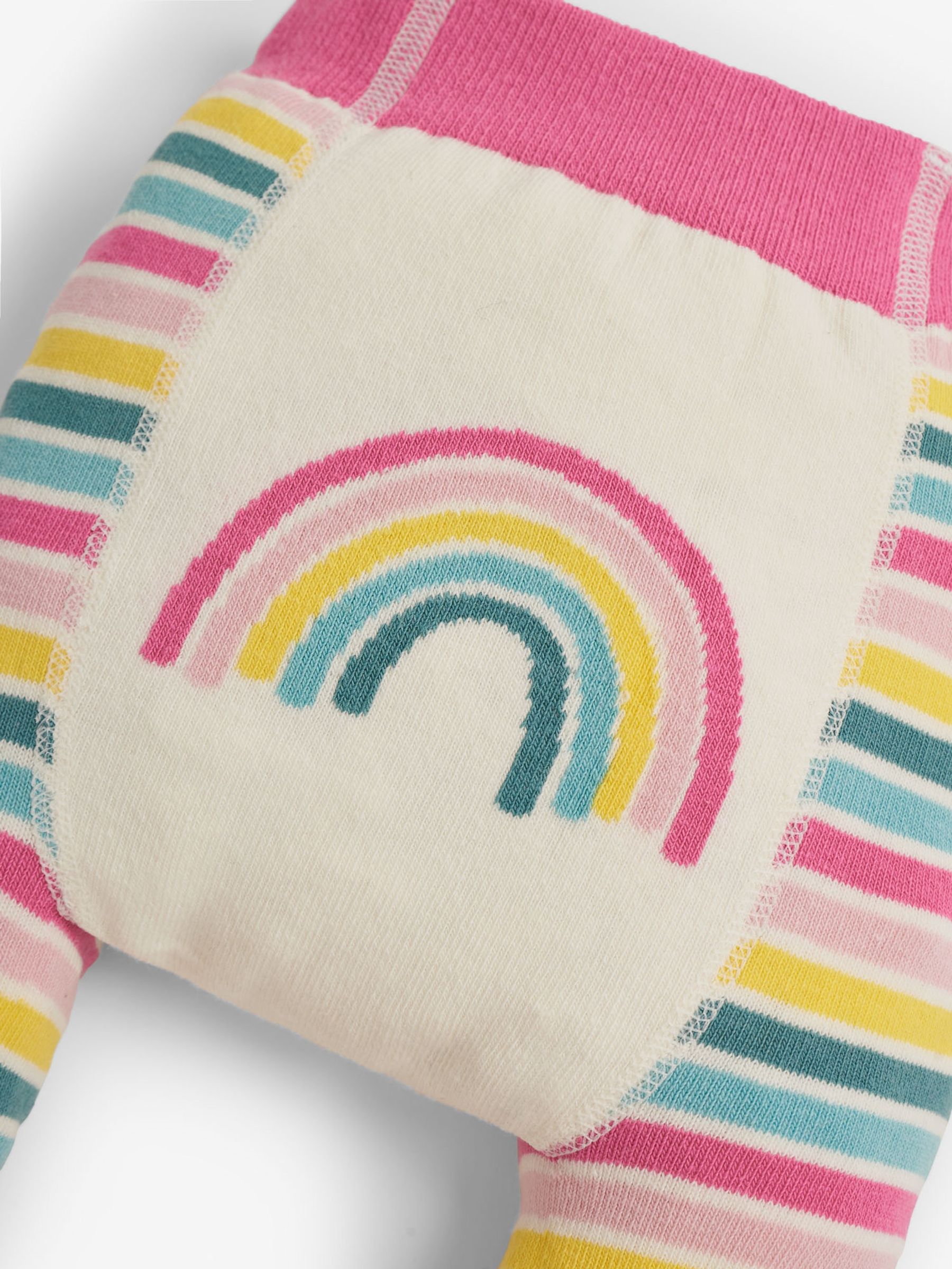 Pink Rainbow Stripe Baby Leggings - Image 3 of 4