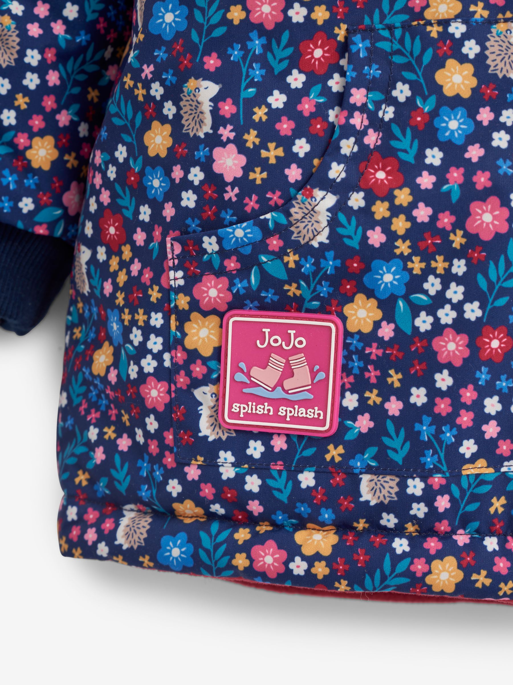 Woodland Reversible Fleece Lined Jacket in Berry - Image 5 of 9