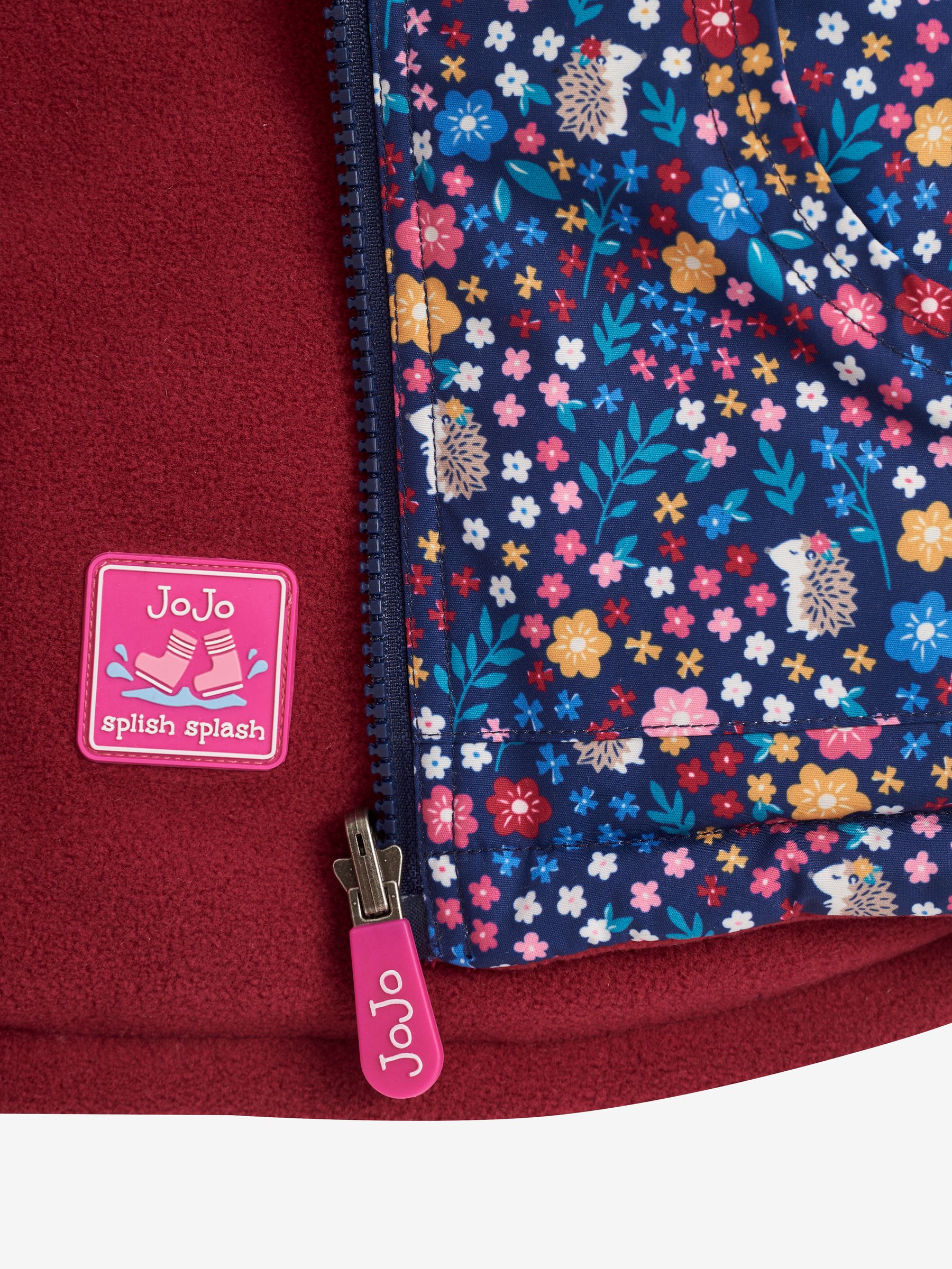 Woodland Reversible Fleece Lined Jacket in Berry - Image 6 of 9
