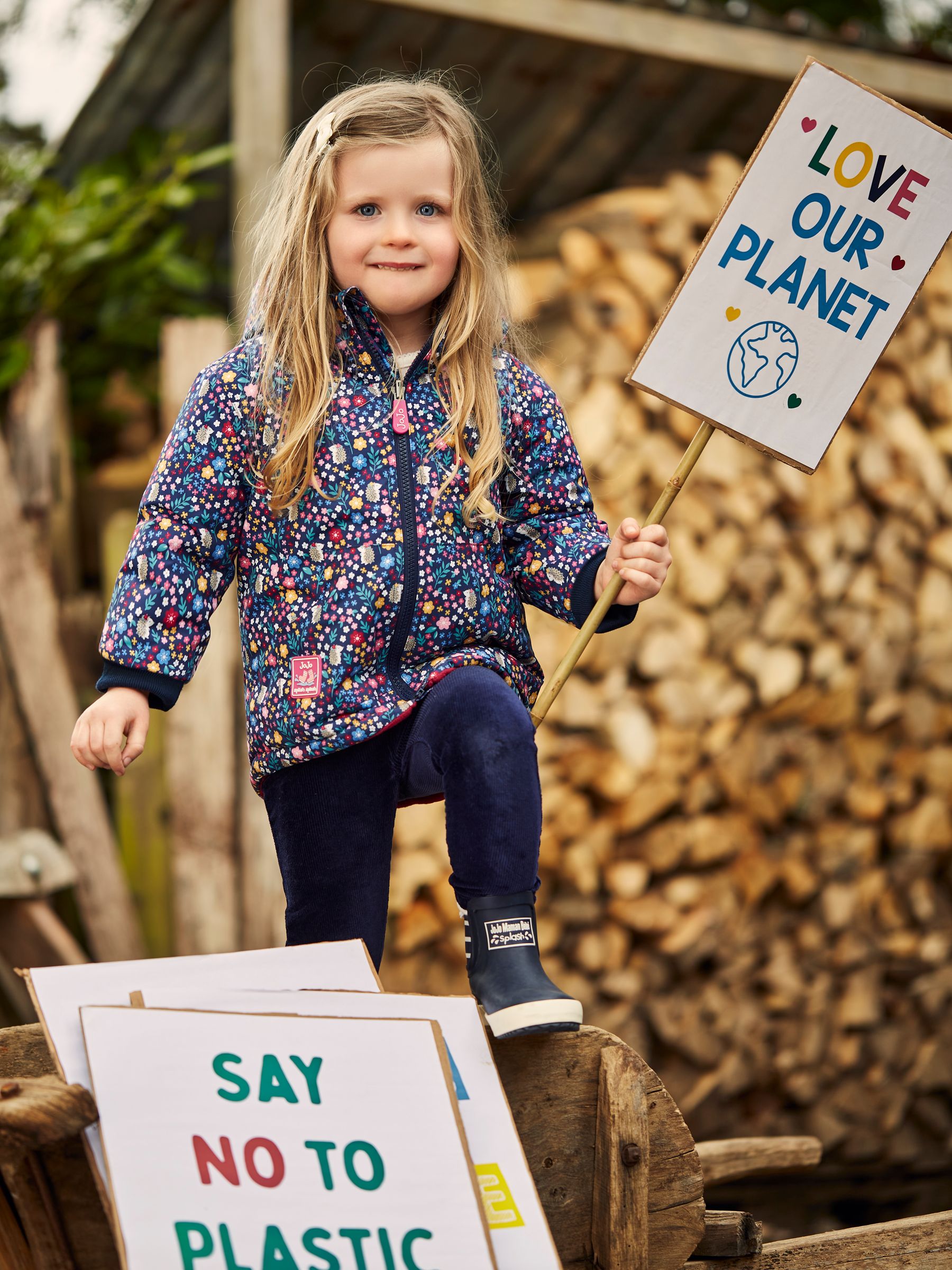 Woodland Reversible Fleece Lined Jacket in Berry | JoJo Maman Bébé