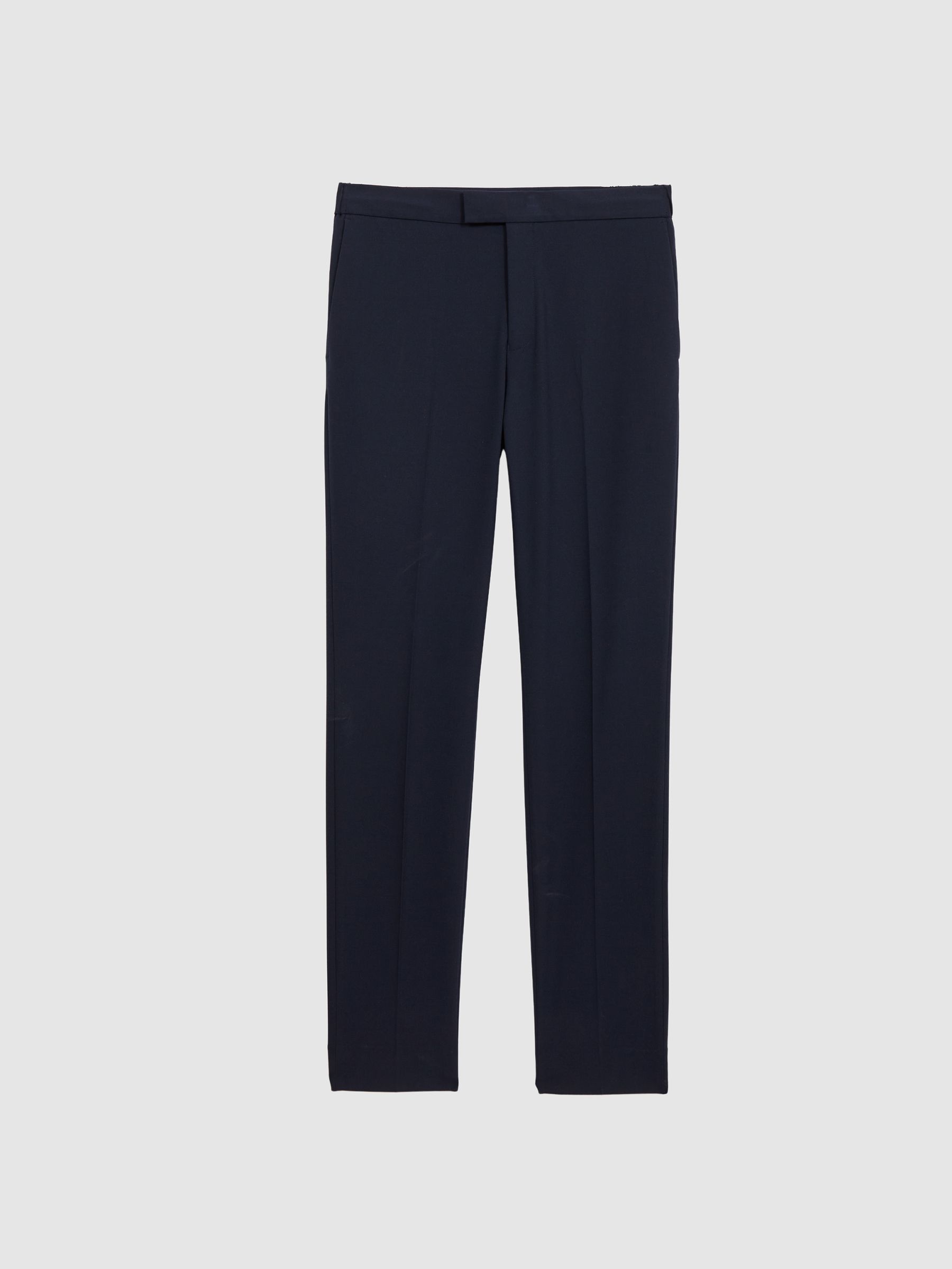 Drawcord Waist Relaxed Trousers in Navy - Image 2 of 5