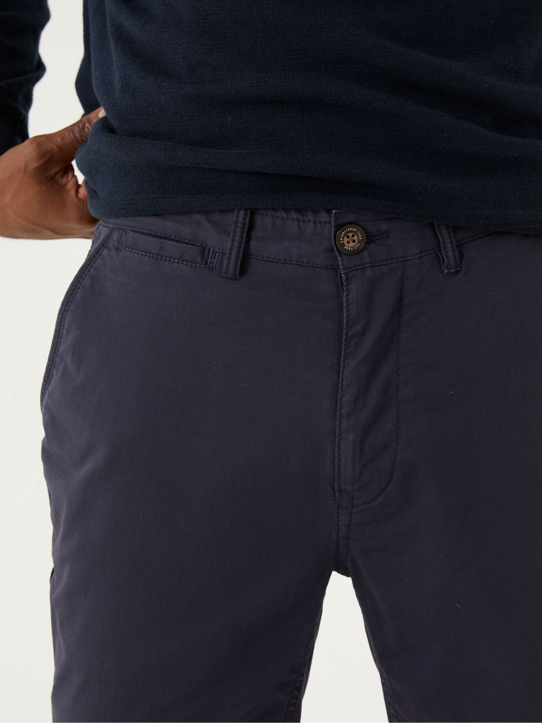 Blue Slim Stretch Chinos - Image 3 of 4