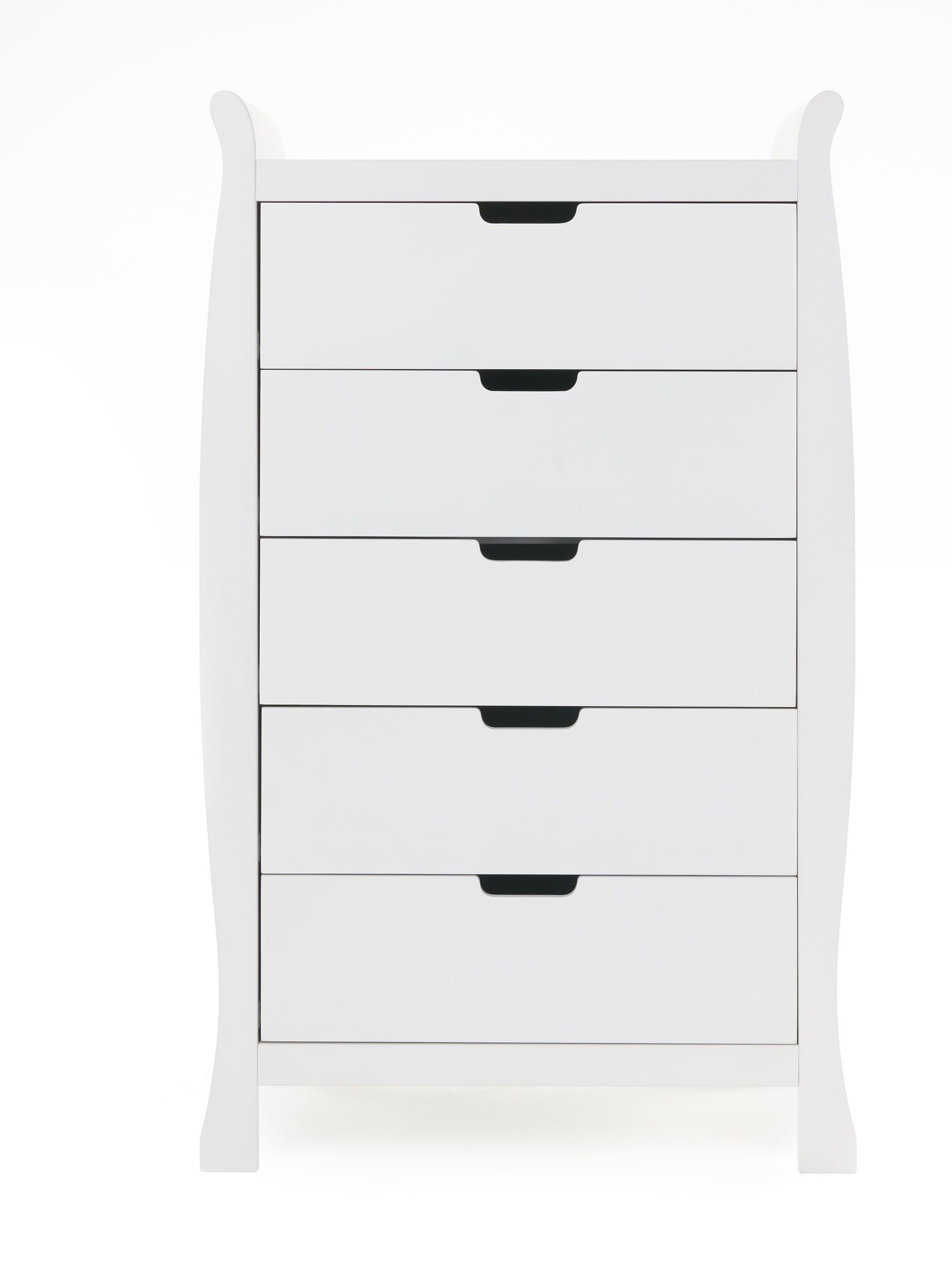 Obaby White Stamford Sleigh Tall Chest of Drawers - Image 2 of 3