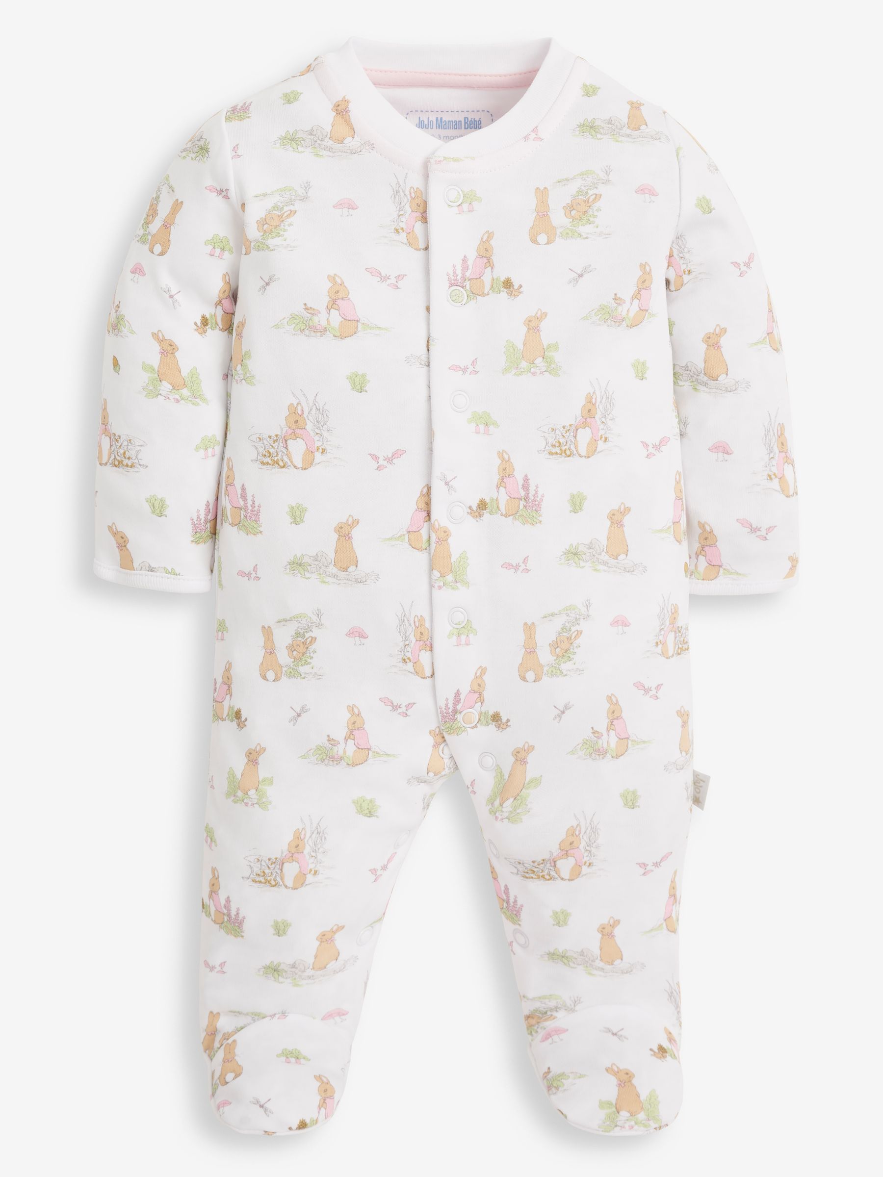 3-Piece Flopsy Bunny Sleepsuit, Jacket & Hat Set in Pink - Image 5 of 9