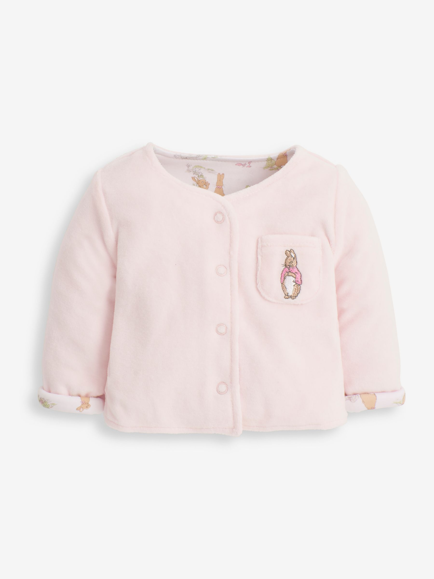 3-Piece Flopsy Bunny Sleepsuit, Jacket & Hat Set in Pink - Image 6 of 9