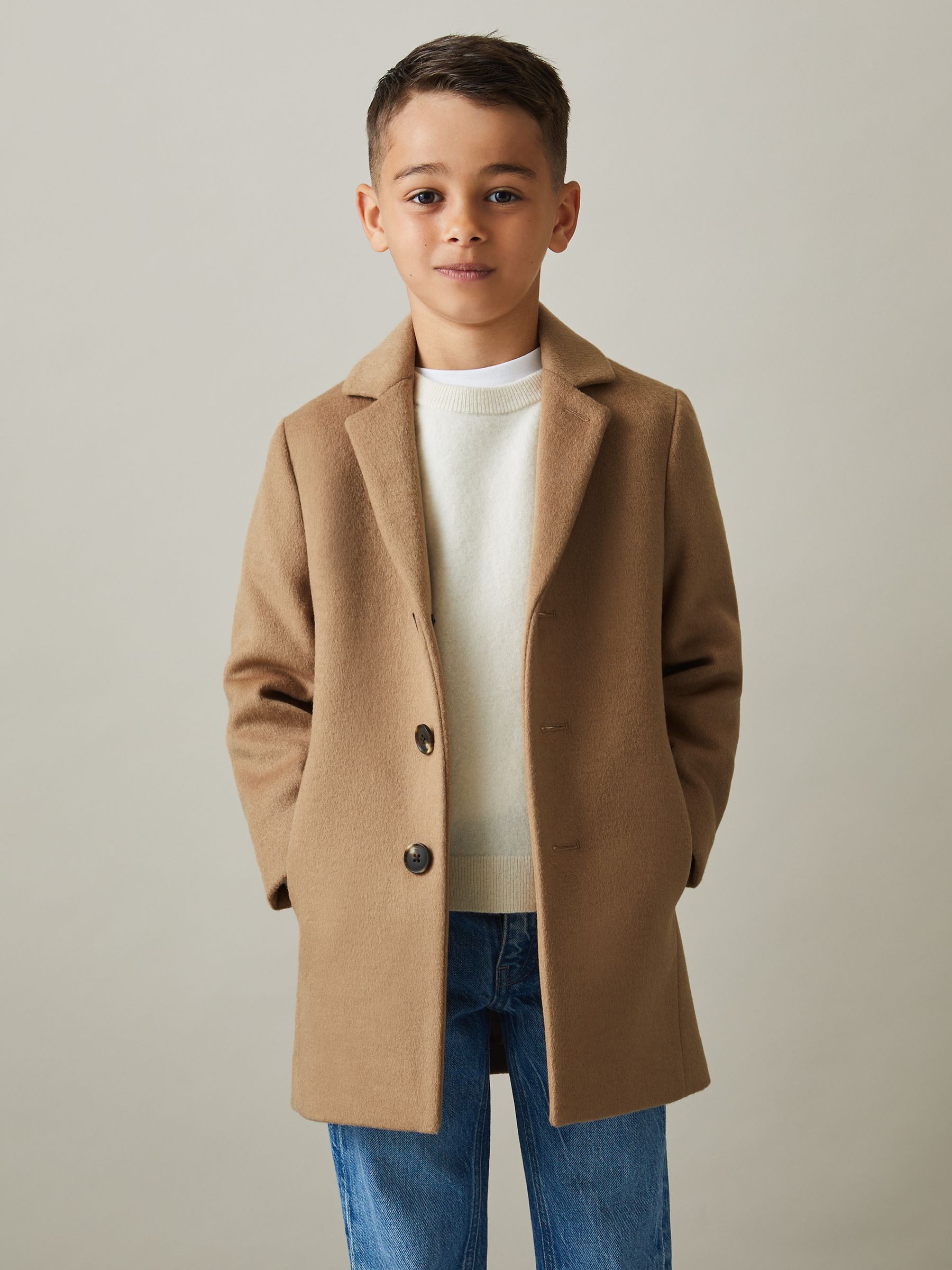 13-14 yrs Single Breasted Overcoat in Camel - Image 3 of 4