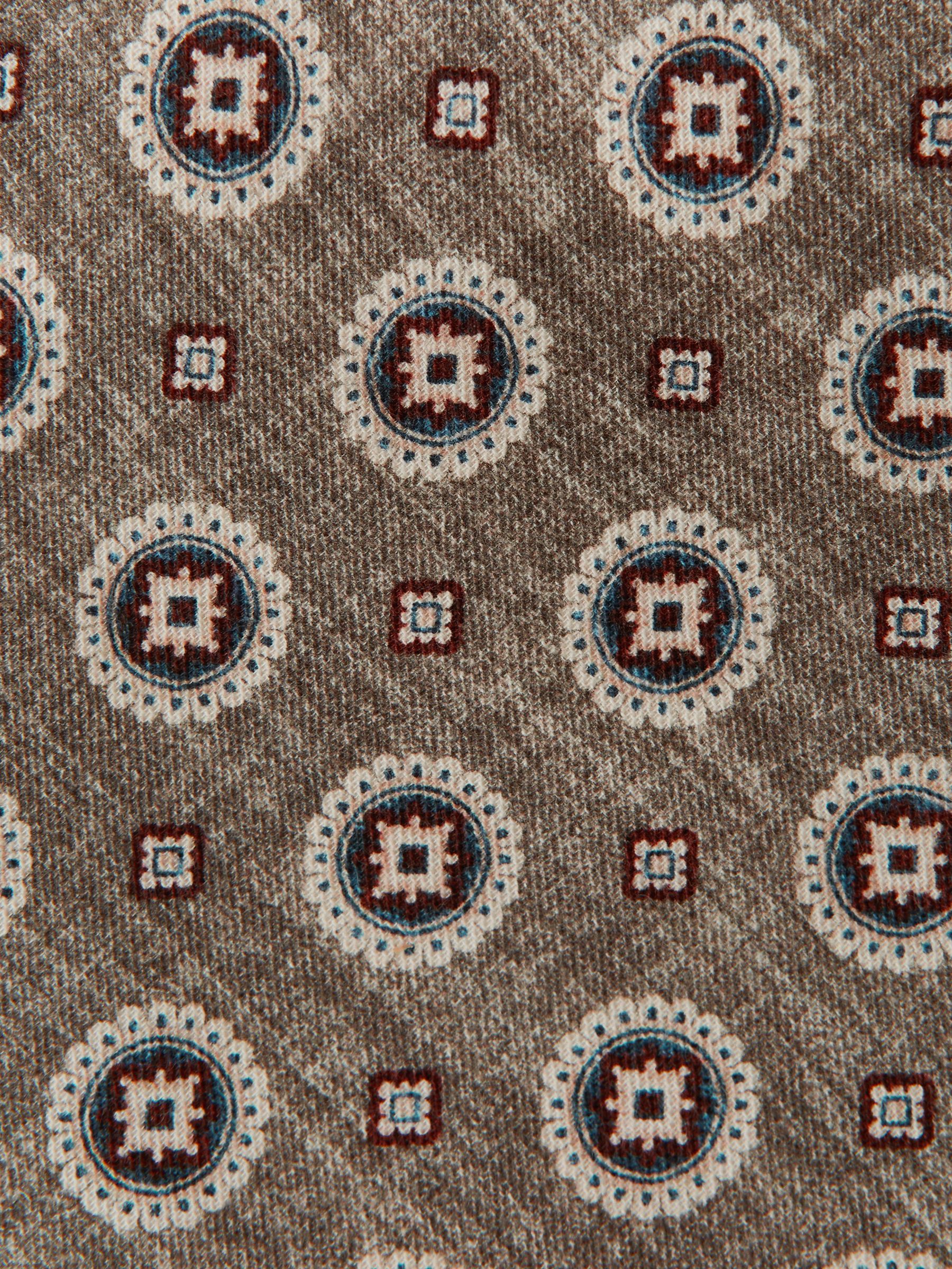 Printed Tie in Grey - Image 5 of 5