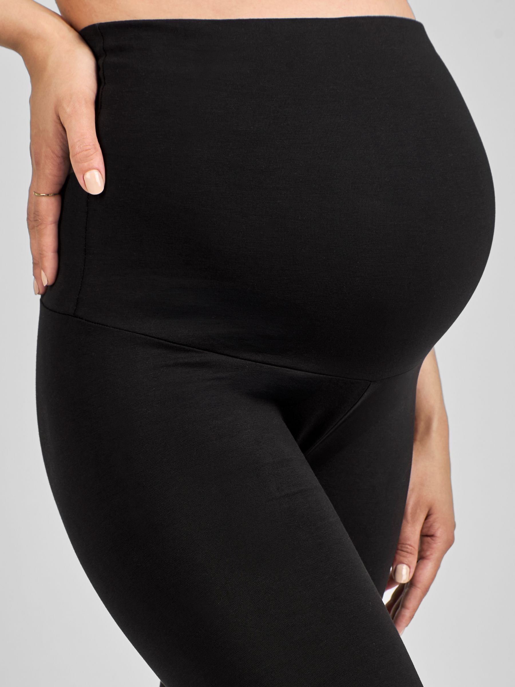 Black Cotton Rich Maternity Leggings - Image 4 of 6