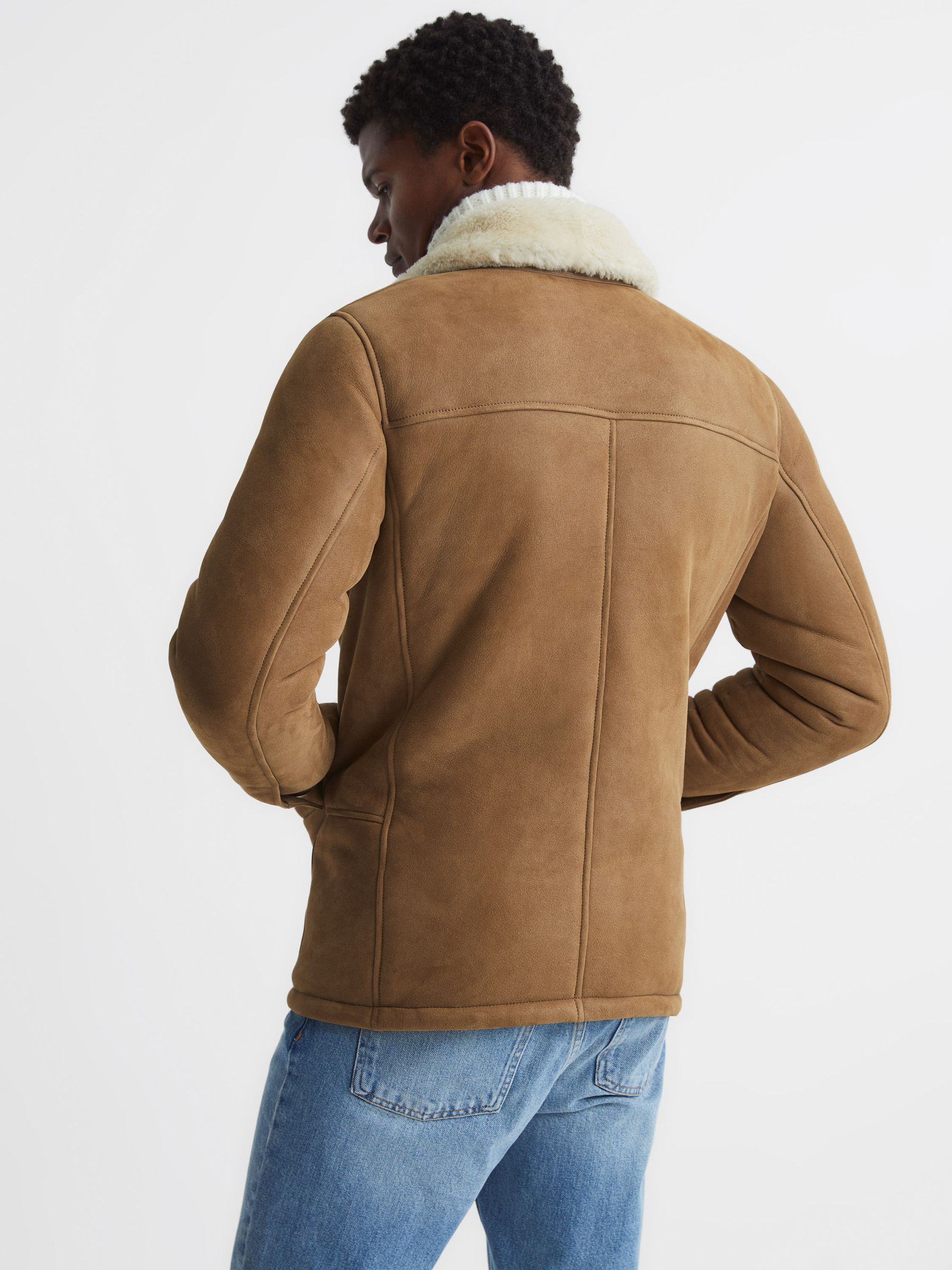 Shearling Jacket in Camel - Image 5 of 7