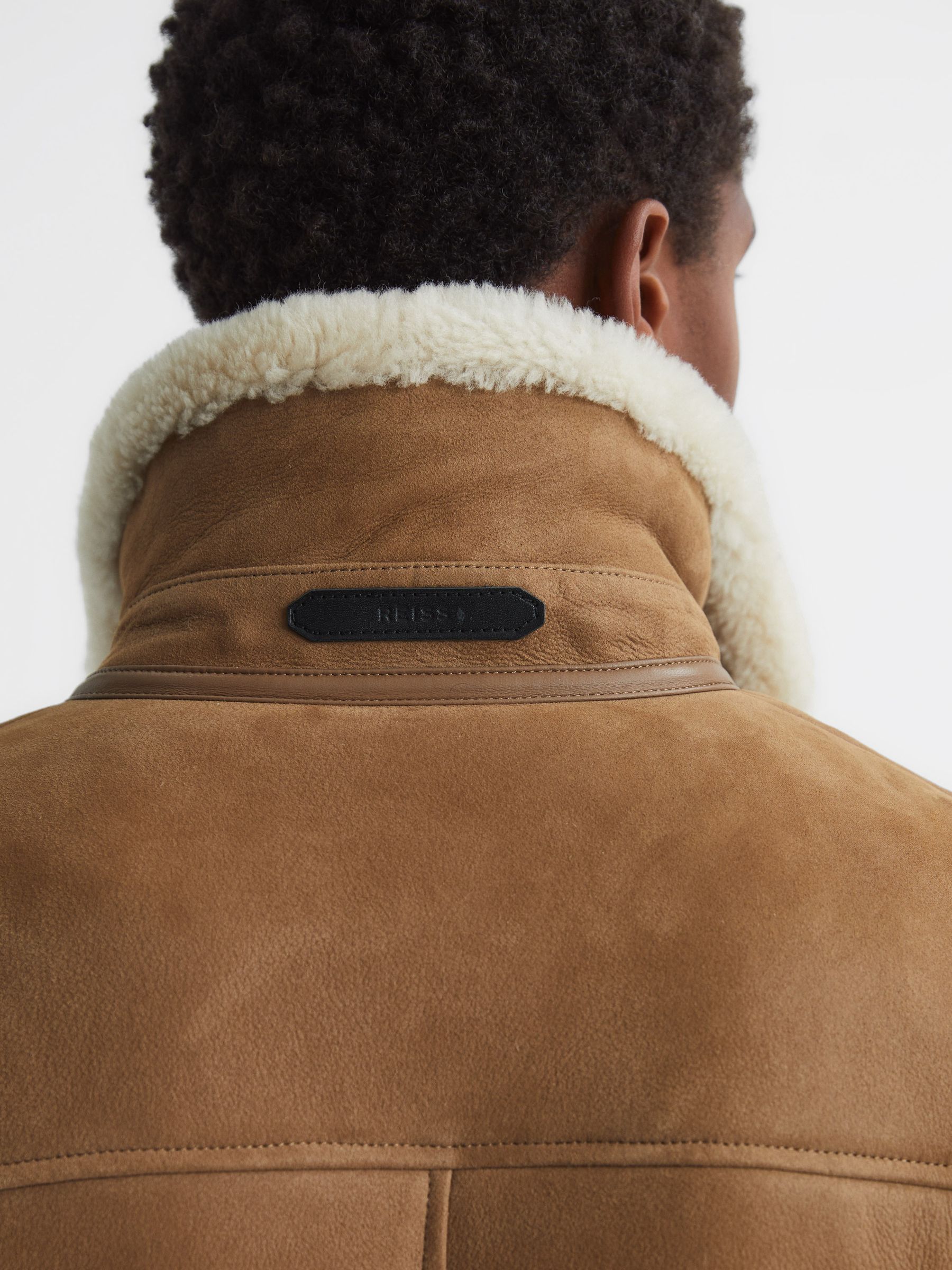 Shearling Jacket in Camel - Image 7 of 7