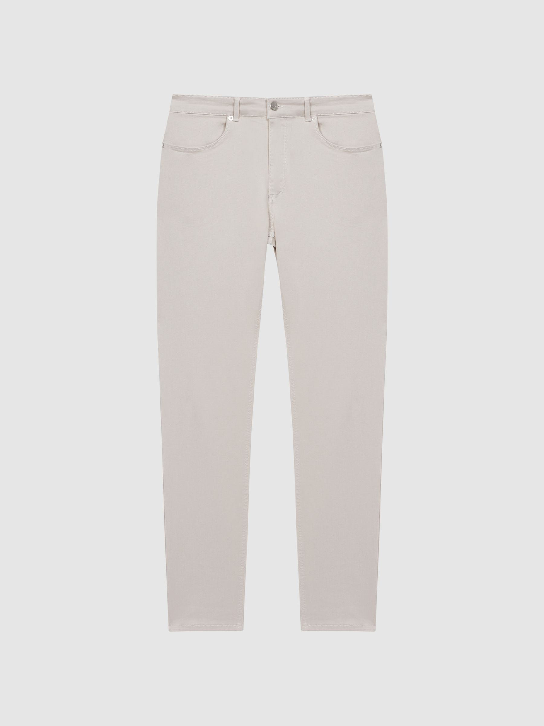 Slim Fit Brushed Jeans in Stone - Image 8 of 8
