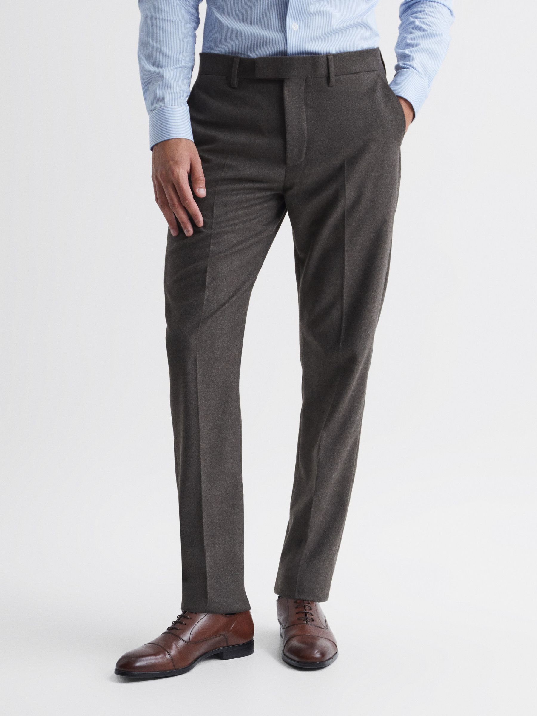 Slim Fit Chinos in Brown - Image 1 of 6 Slim Fit Chinos in Brown - Image 1 of 6