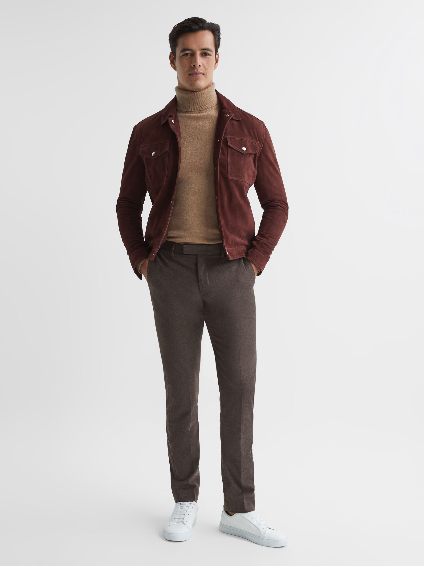Slim Fit Chinos in Brown - Image 6 of 6
