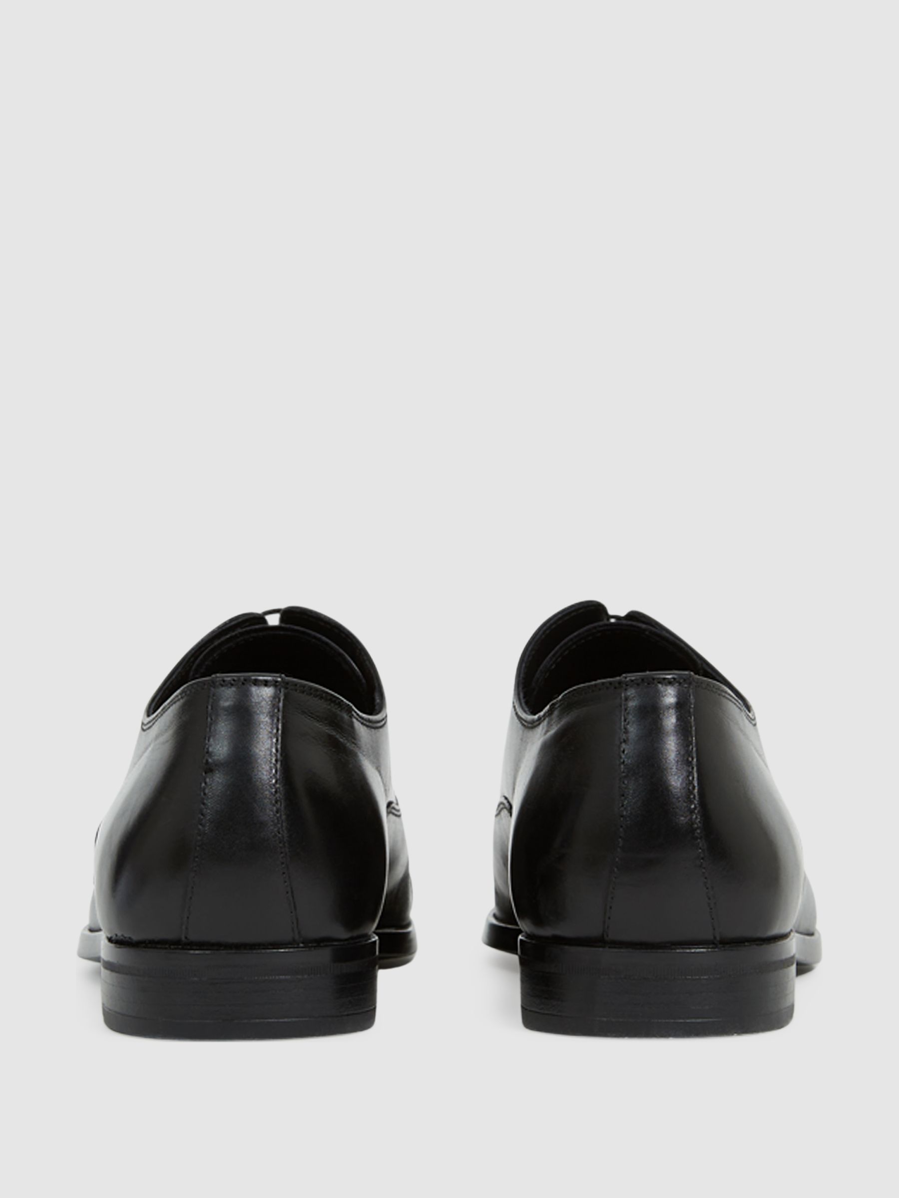 Leather Oxford Shoes in Black - Image 6 of 7