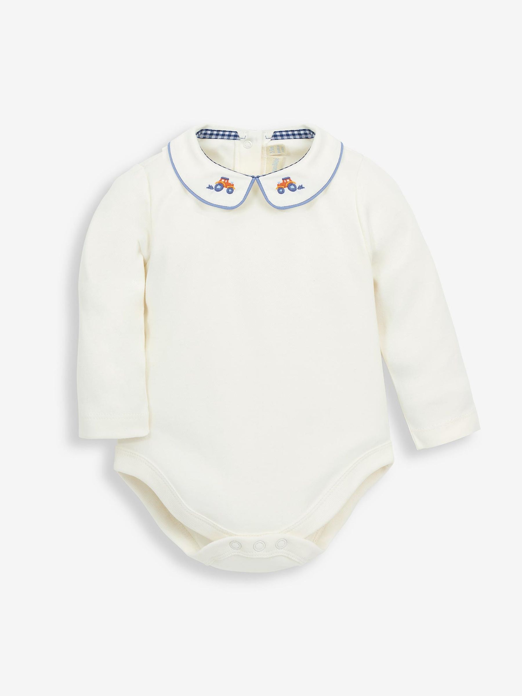 Tractor Embroidered Collar Body in Ecru - Image 1 of 4
