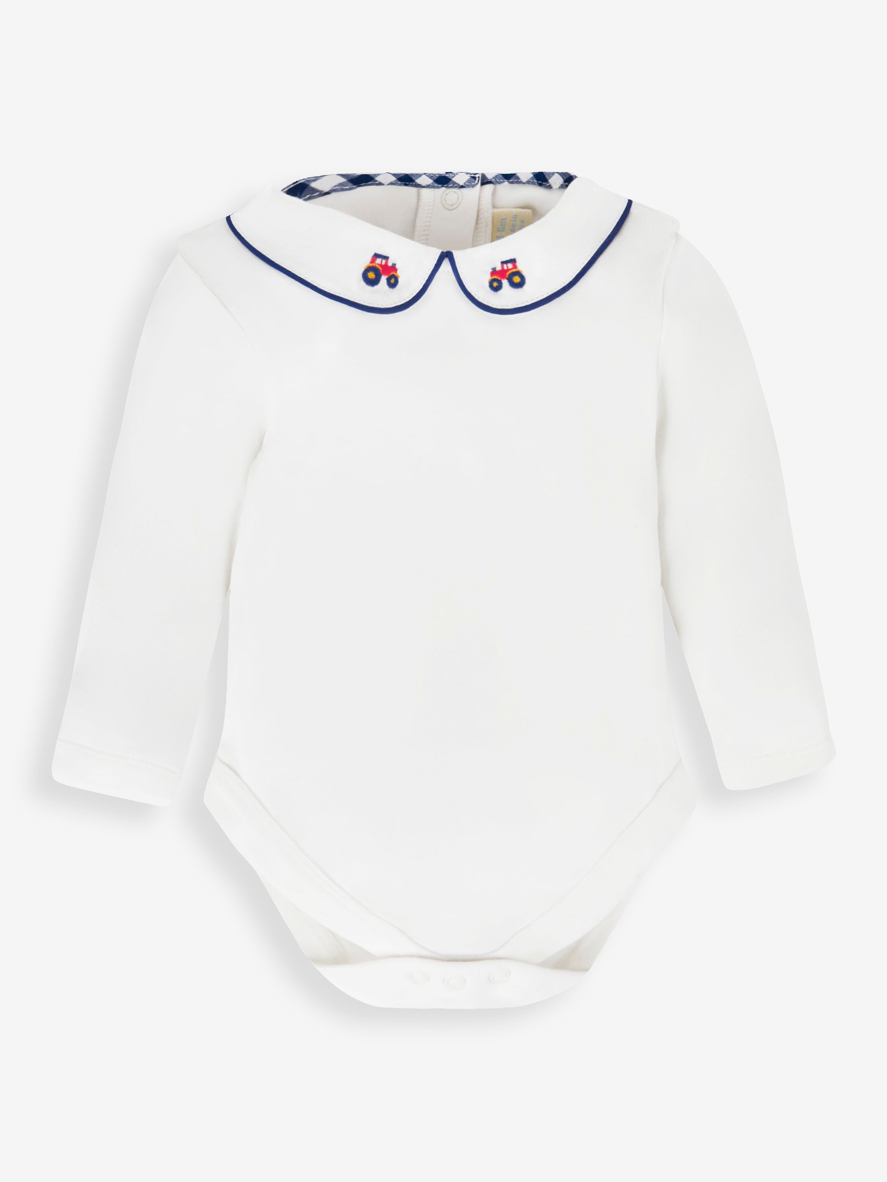 Tractor Embroidered Collar Body in Ecru - Image 3 of 4