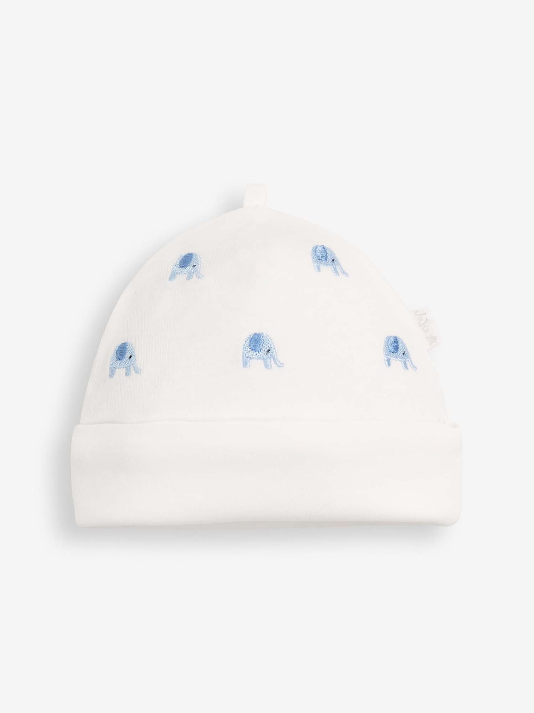 Blue Elephant Embroidered Baby Hat - Image 1 of 1