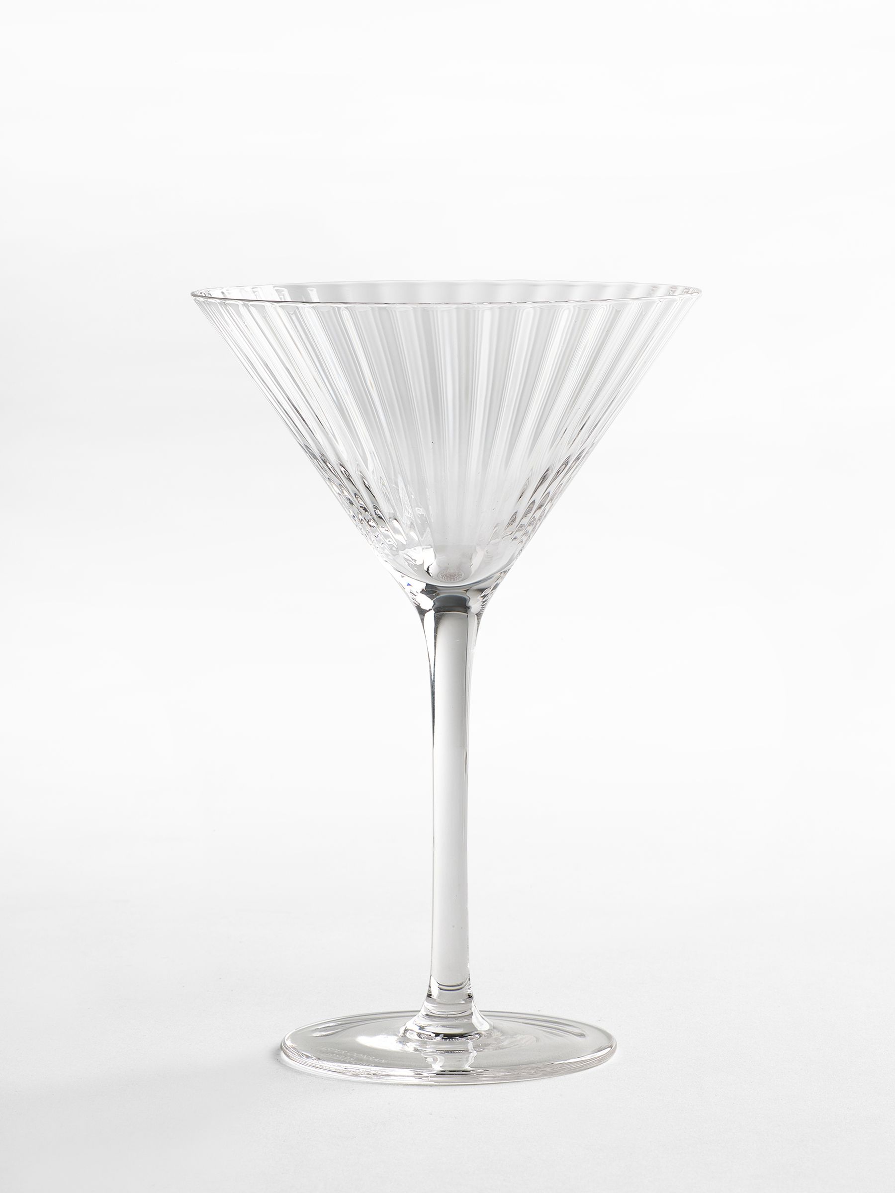 Jasper Conran London Set of 4 Clear Fluted Martini Cocktail Glasses - Image 5 of 6