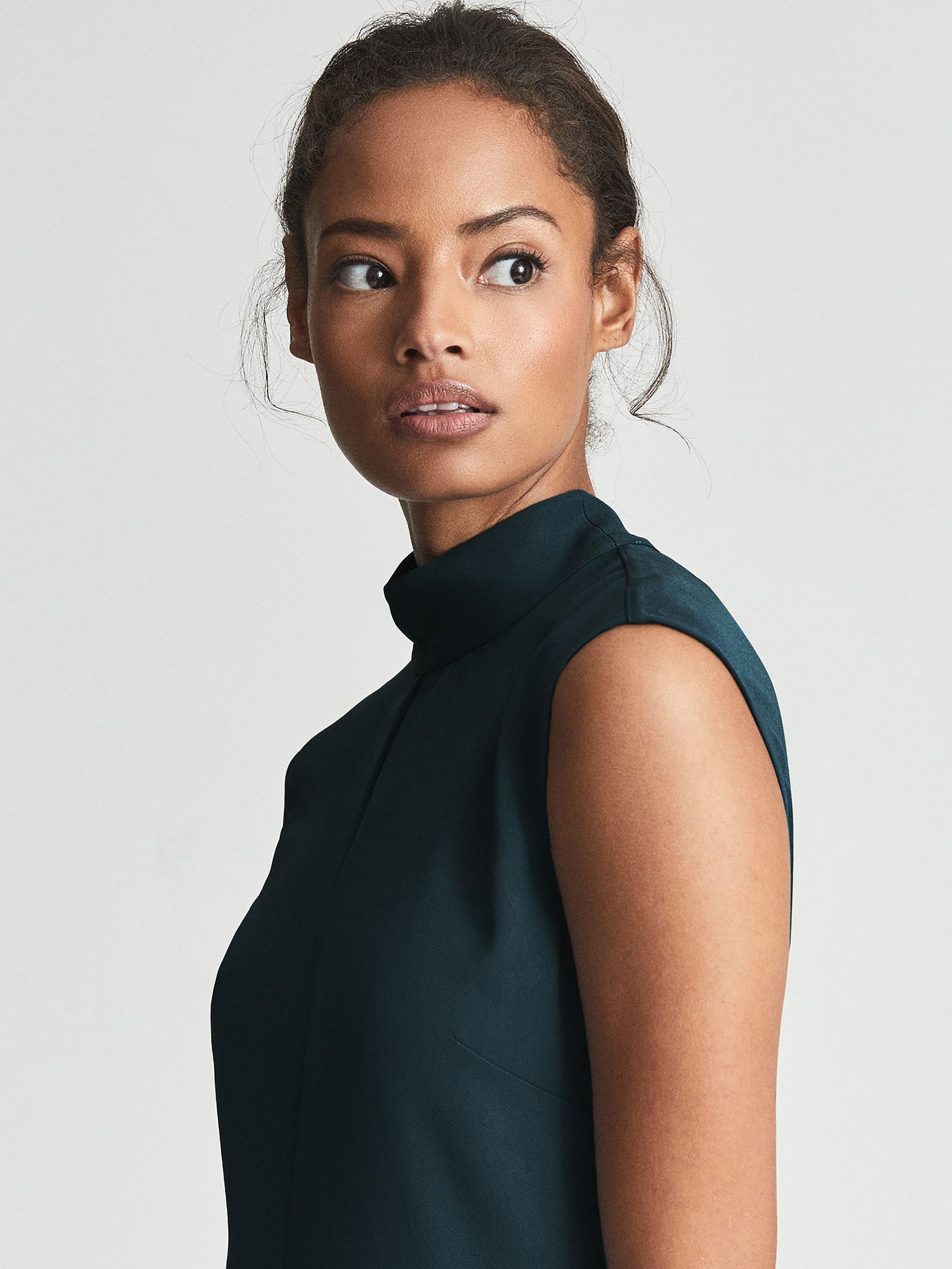 Open Back Midi Dress in Teal - Image 5 of 6