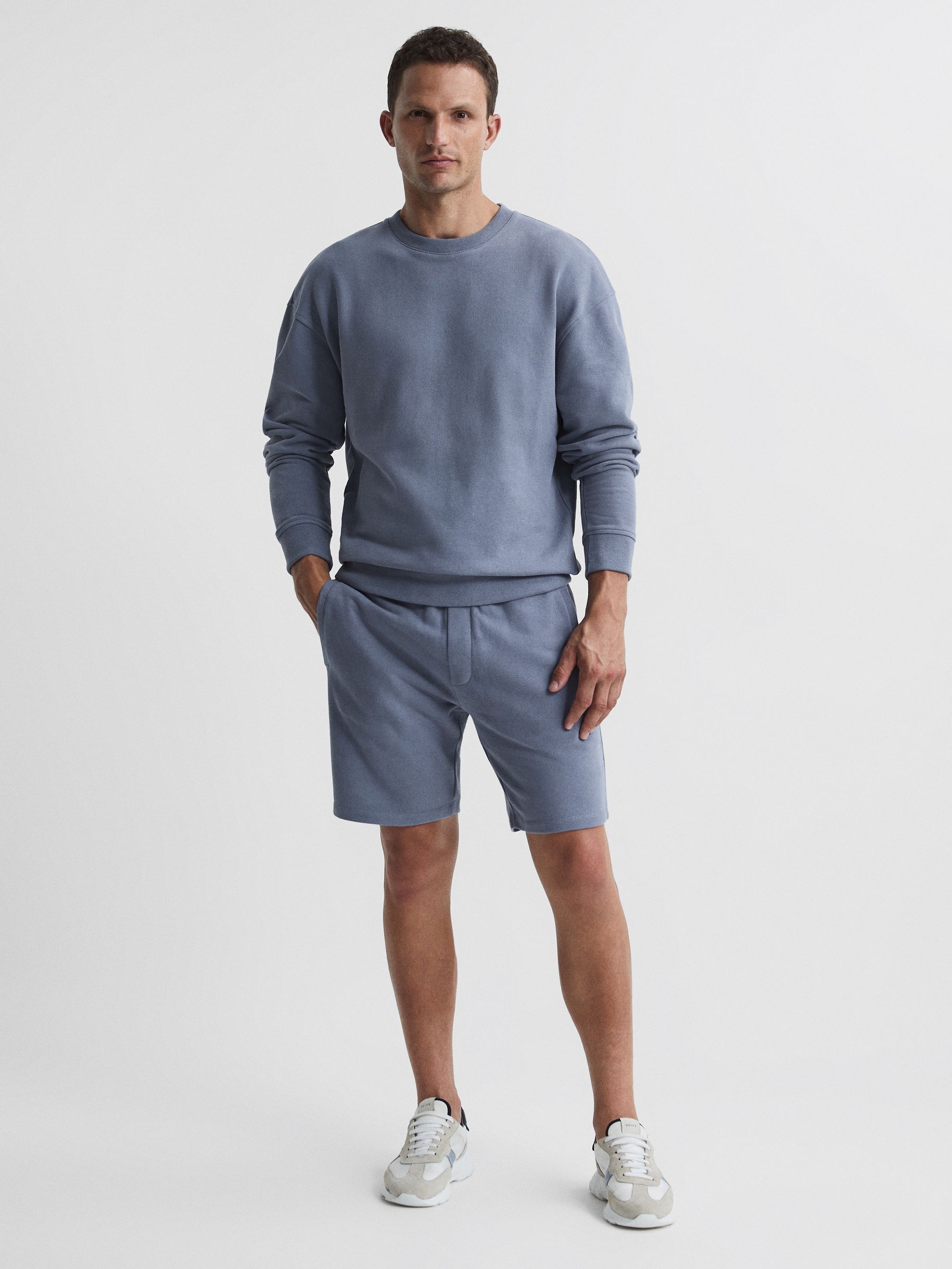 Oversized Garment Dye Sweatshirt in Ashley Blue - Image 3 of 5