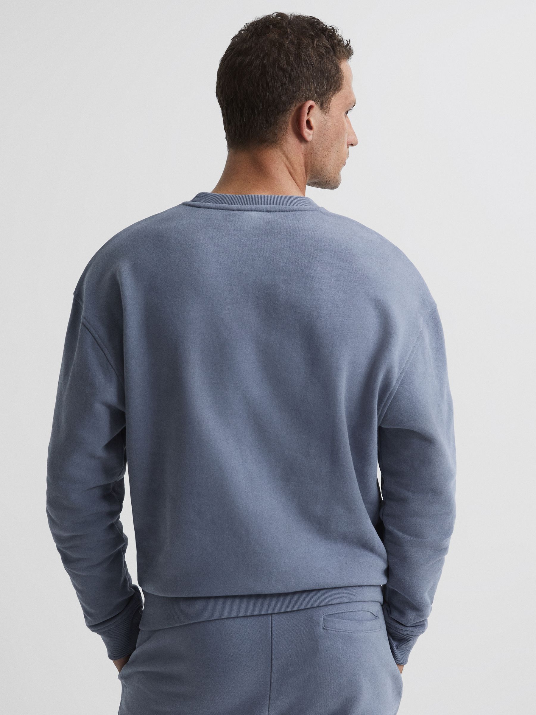 Oversized Garment Dye Sweatshirt in Ashley Blue - Image 5 of 5