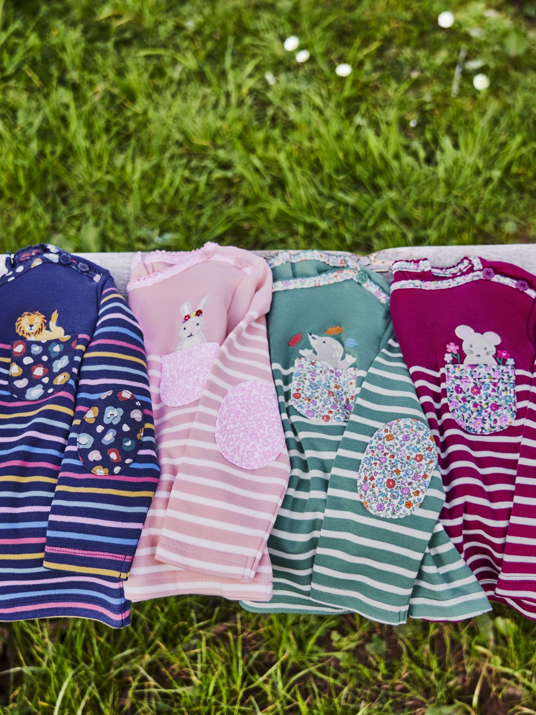 Bunny Pocket Breton Top in Pink - Image 3 of 5