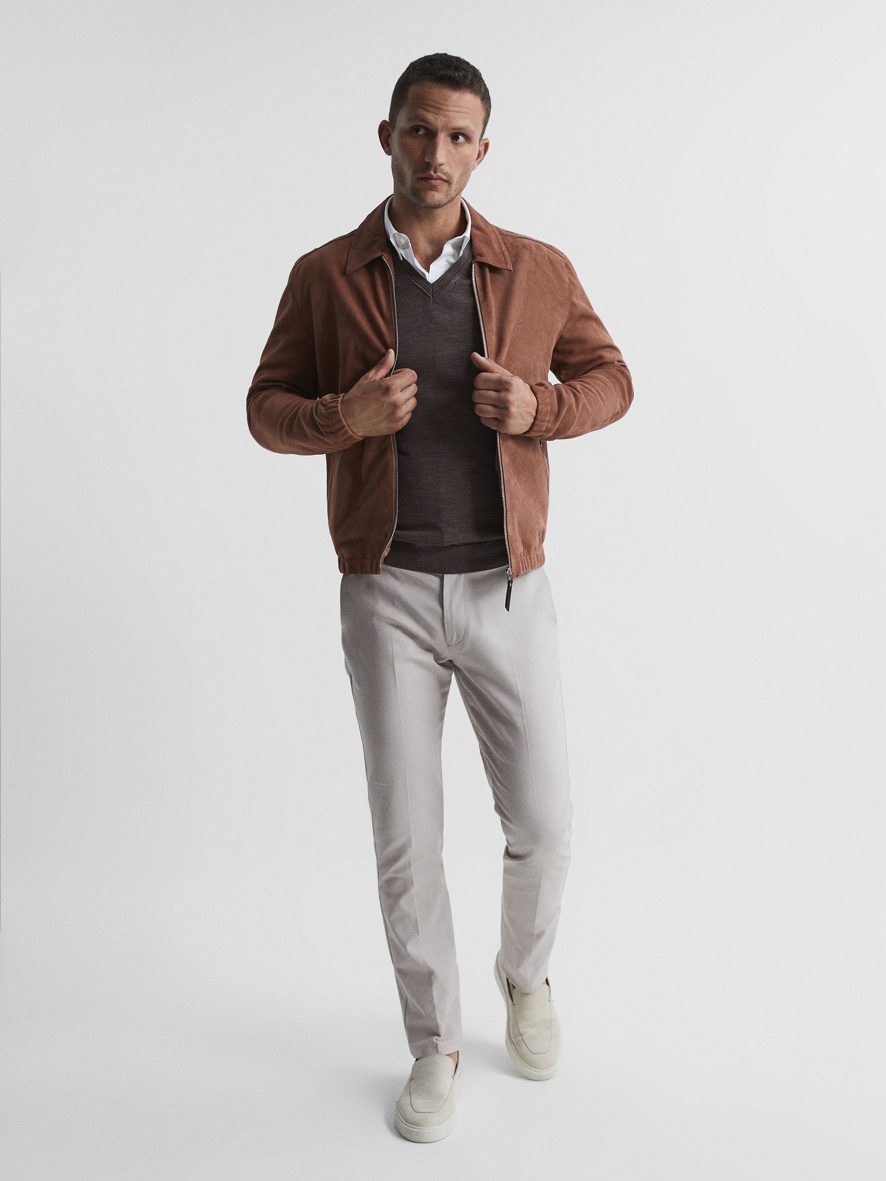 Sleeveless Merino Vest in Mouse Melange - Image 3 of 6