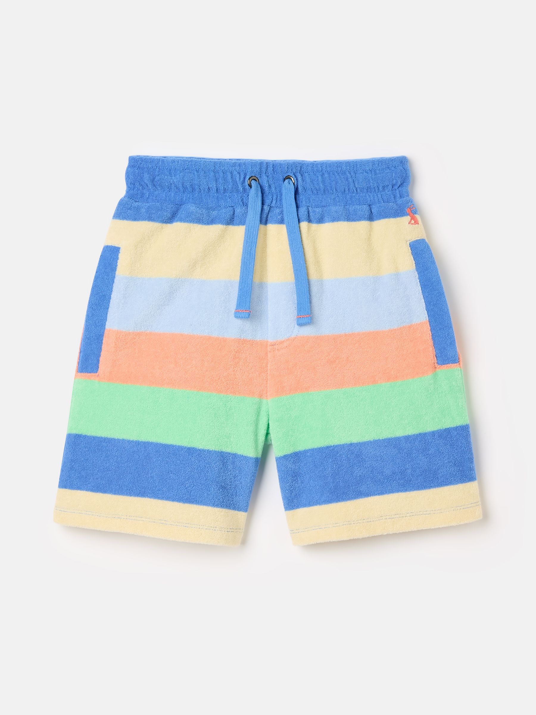 Boys' Give Us A Wave Multi Stripe Relaxed Fit Towelling Shorts - Image 1 of 5