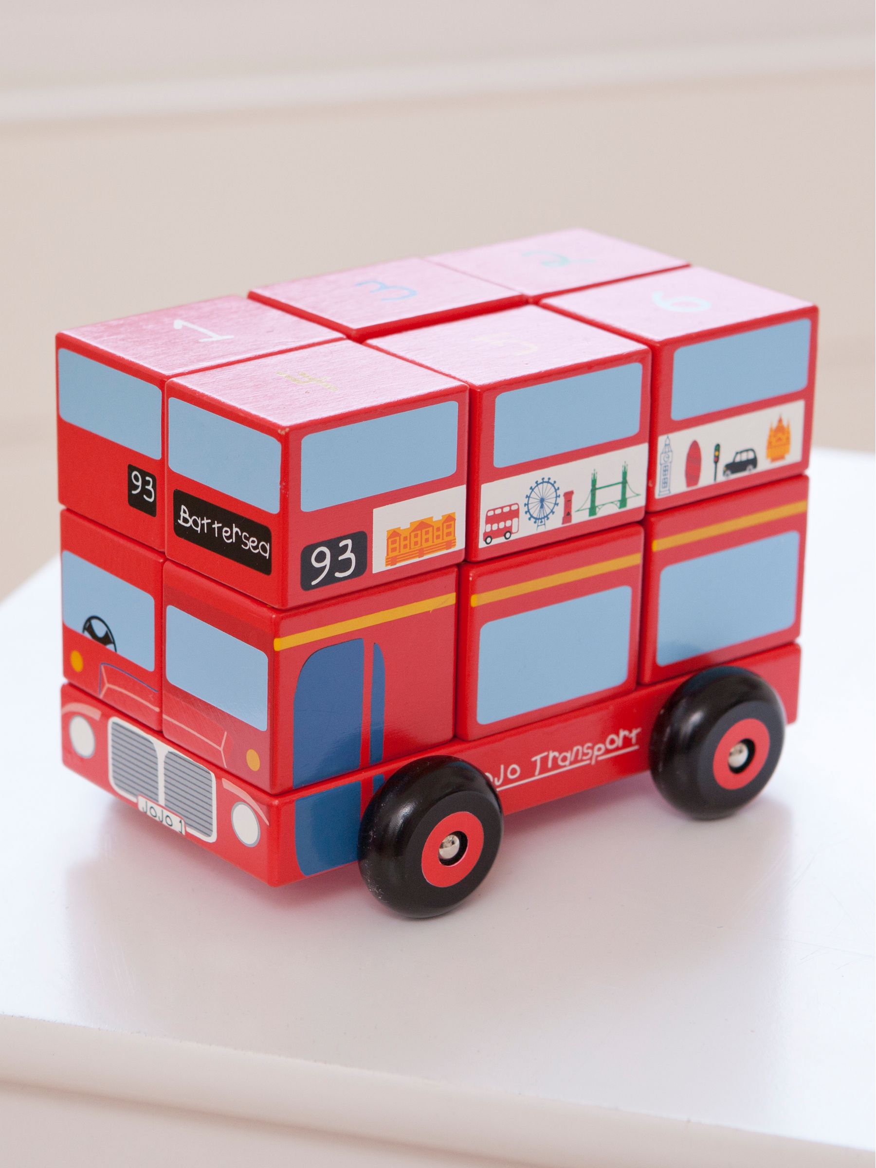 London Bus Wooden Block Stacker - Image 2 of 2