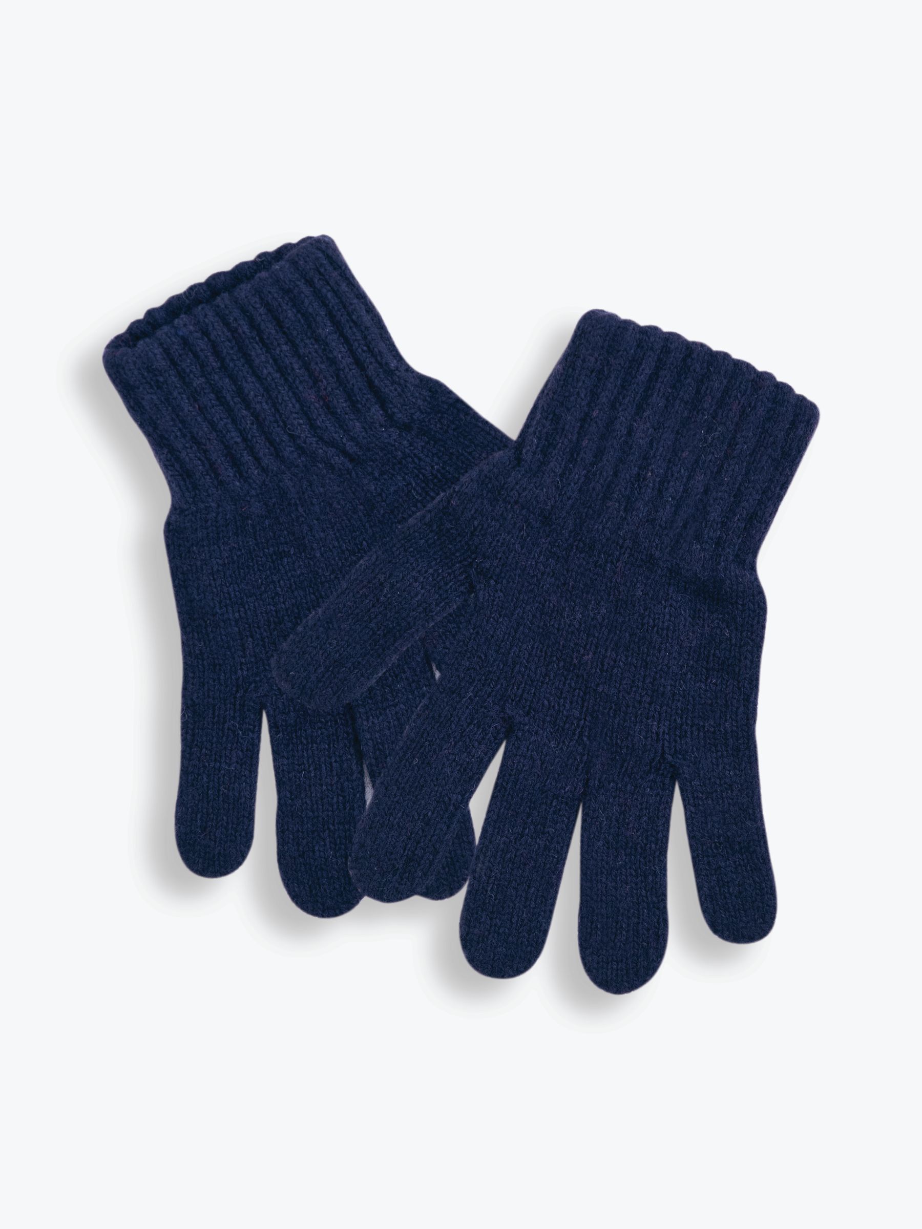Navy Plain Knitted Gloves - Image 1 of 2