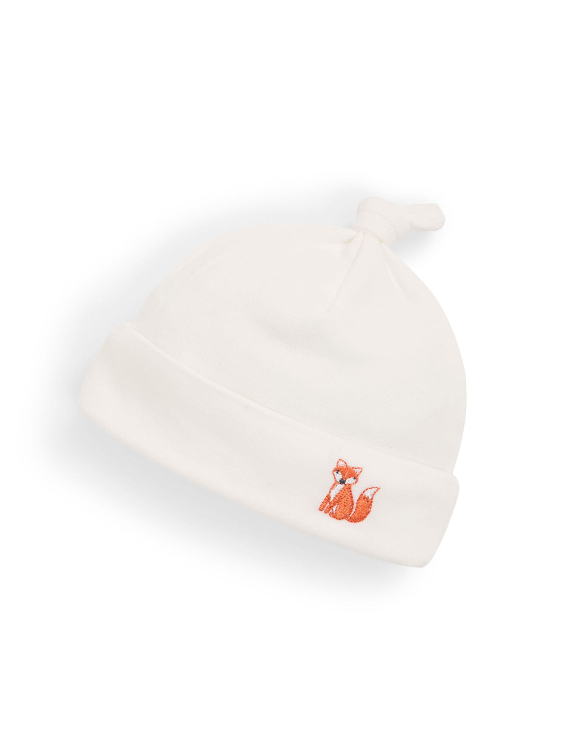 Fox Embroidered Cotton Baby Hat - Image 2 of 2
