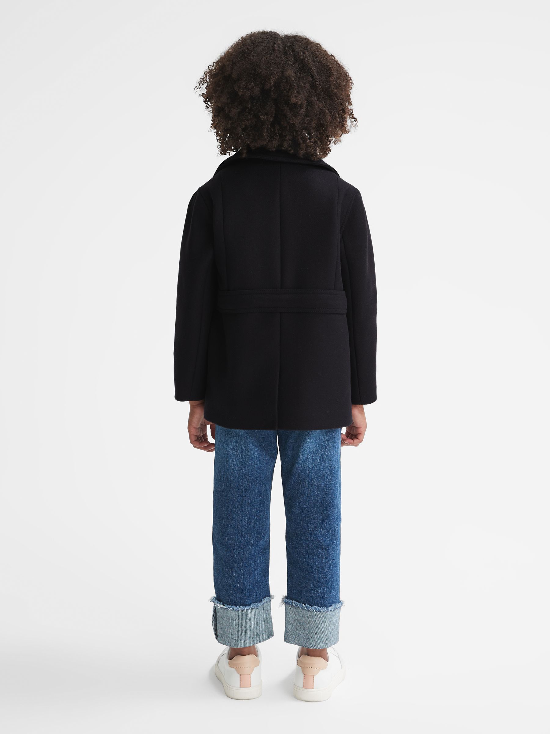 4-9 yrs Wool Pea Coat in Navy - Image 5 of 8
