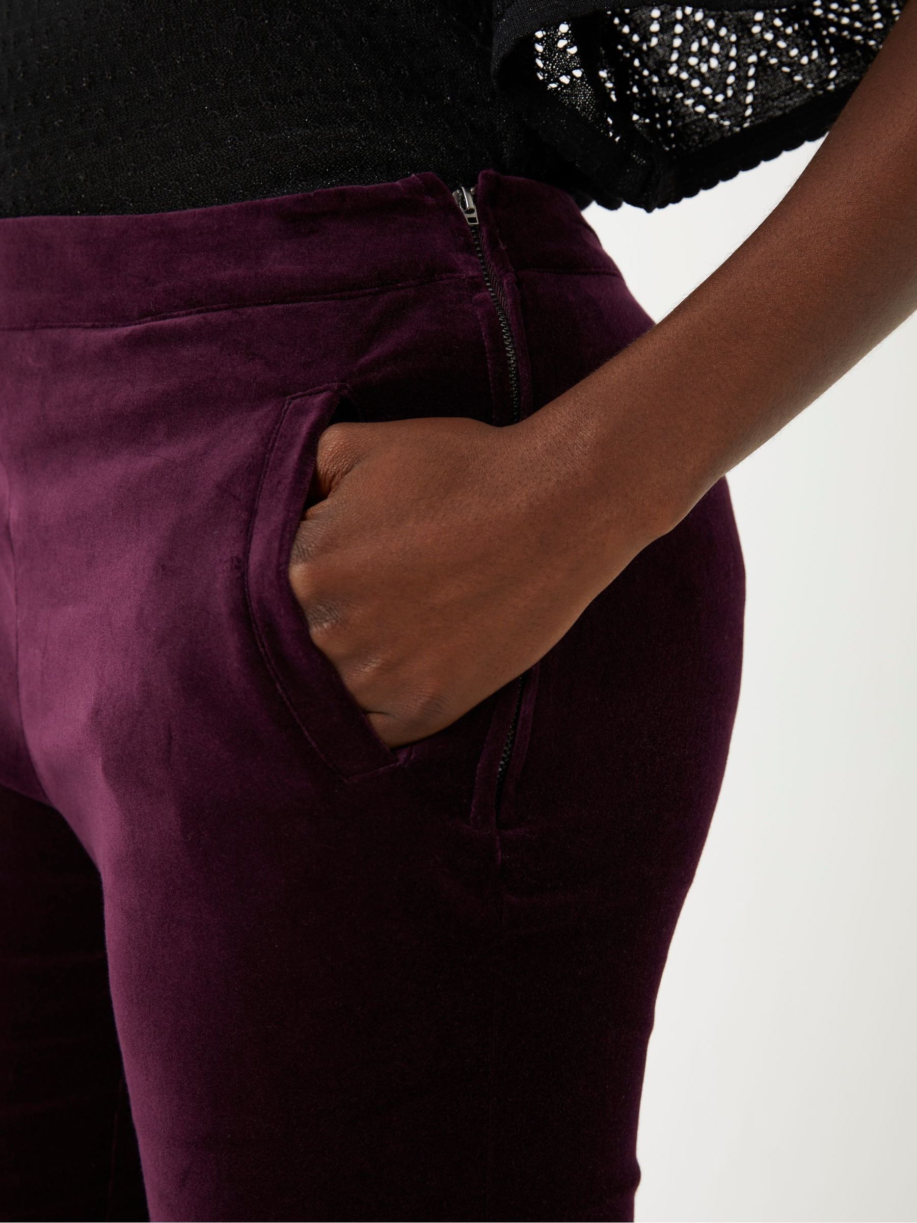 Purple Isobelle Velvet Trousers - Image 4 of 5