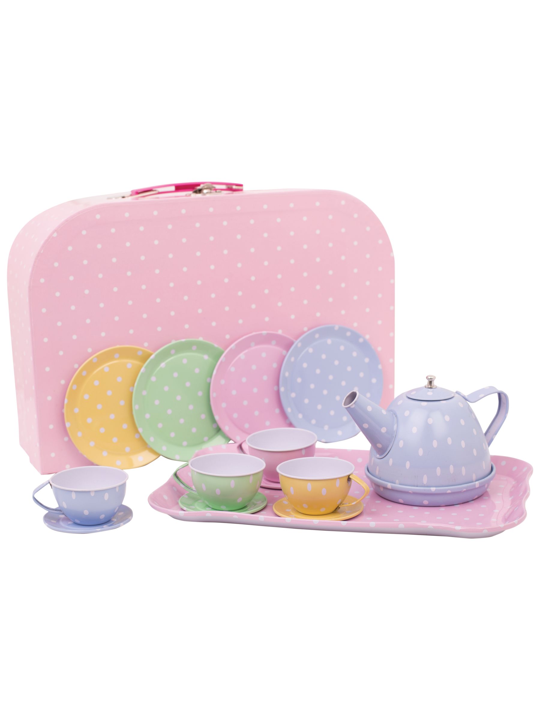 Polka Dot Tin Tea Set - Image 1 of 5