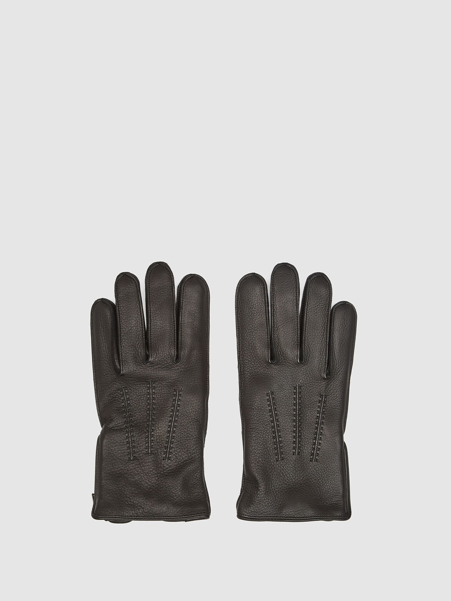 Leather Gloves in Black - Image 1 of 4