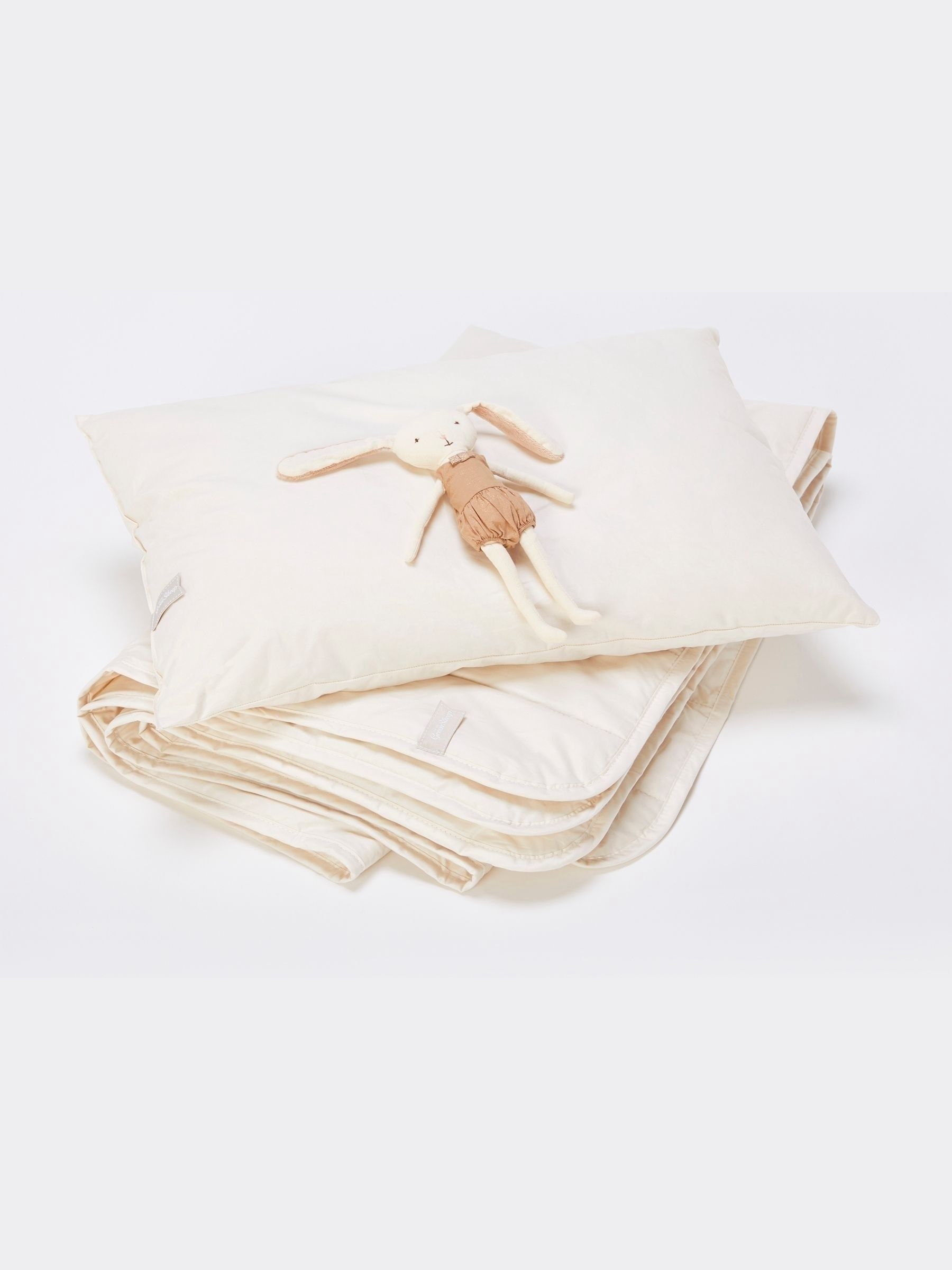 The Little Green Sheep Natural 4 Tog Cot Bed Wool Duvet - Image 2 of 3